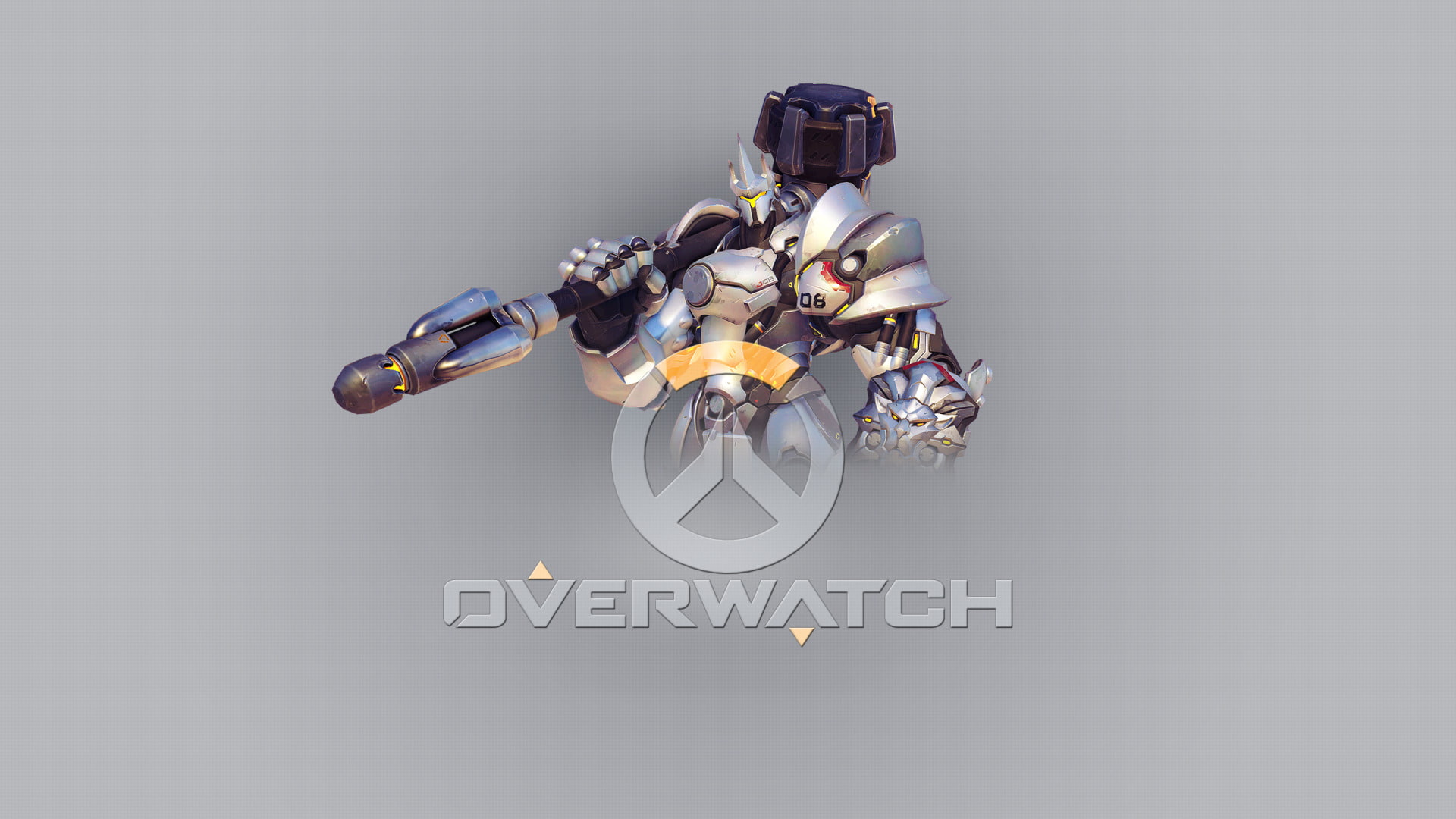 gray background, copy space, close-up, robot, bicycle, Reinhardt Wilhelm, high angle view, creativity, Video Game, Blizzard Entertainment, connection, western script, HD Wallpaper