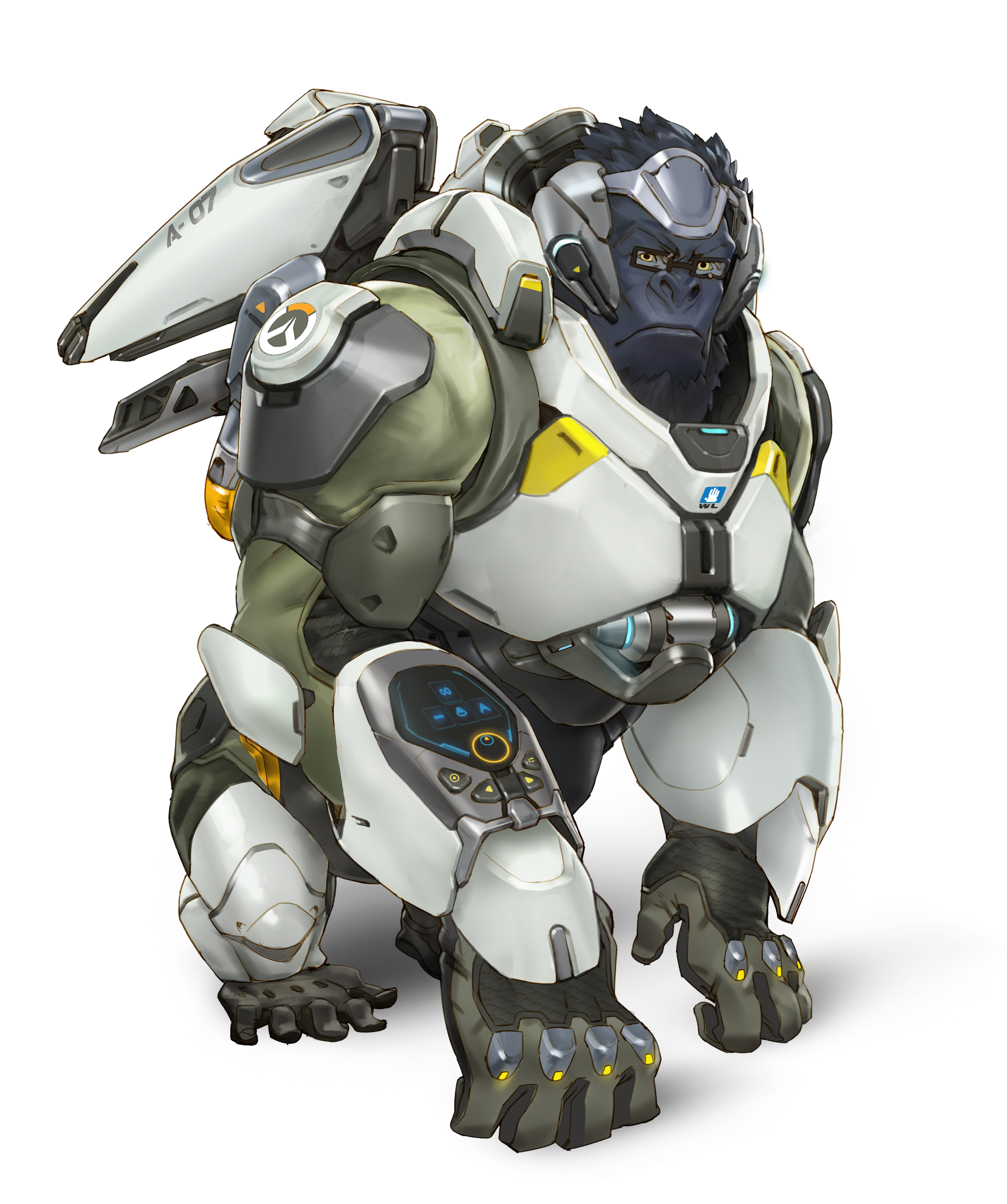 Winston, concept art, digital art, 5K, artwork, video games, Overwatch 2, Blizzard Entertainment, Overwatch, Winston (Overwatch), Phone HD Wallpaper