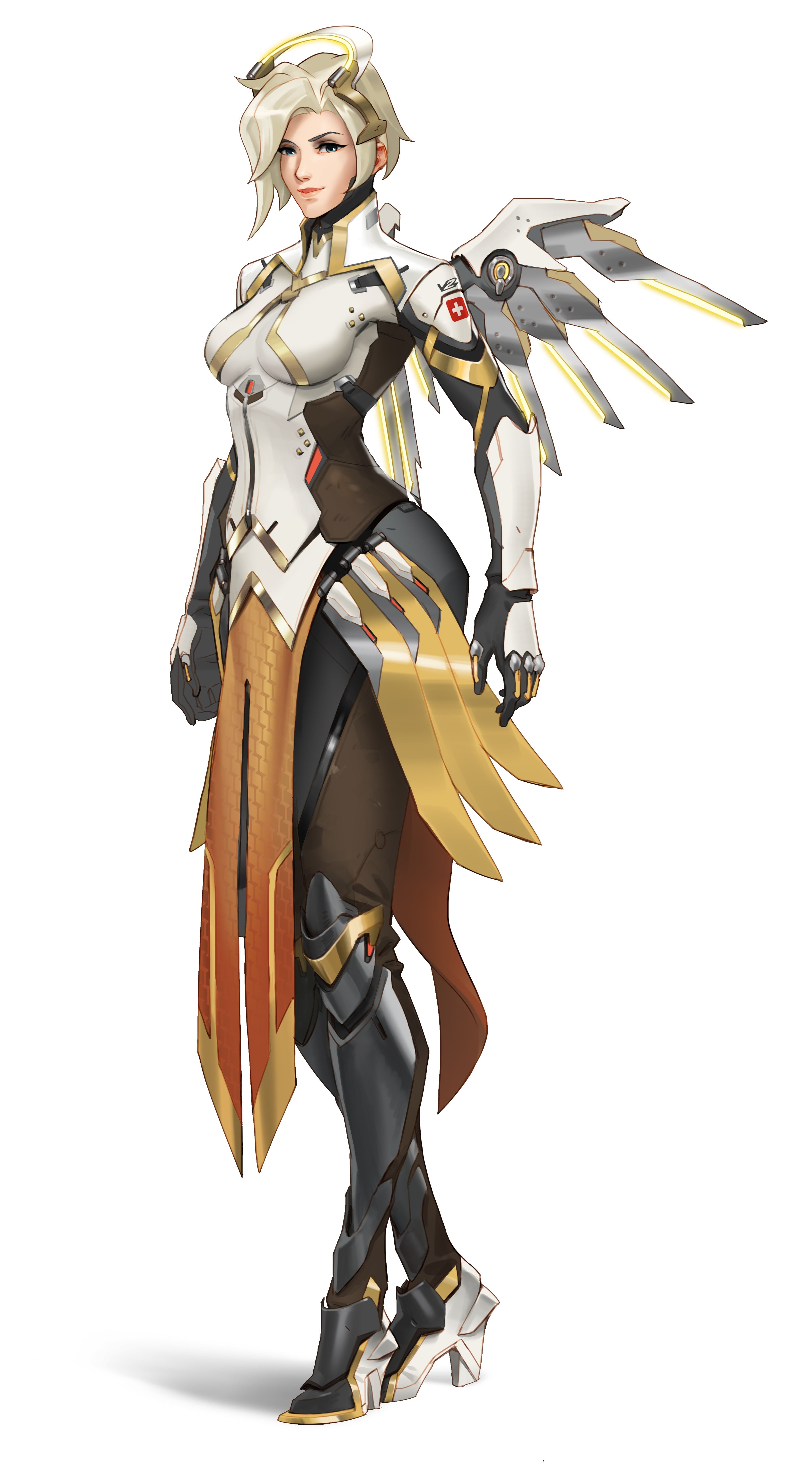 artwork, digital art, Mercy (Overwatch), Blizzard Entertainment, Overwatch 2, Overwatch, video games, 5K, concept art, Phone HD Wallpaper
