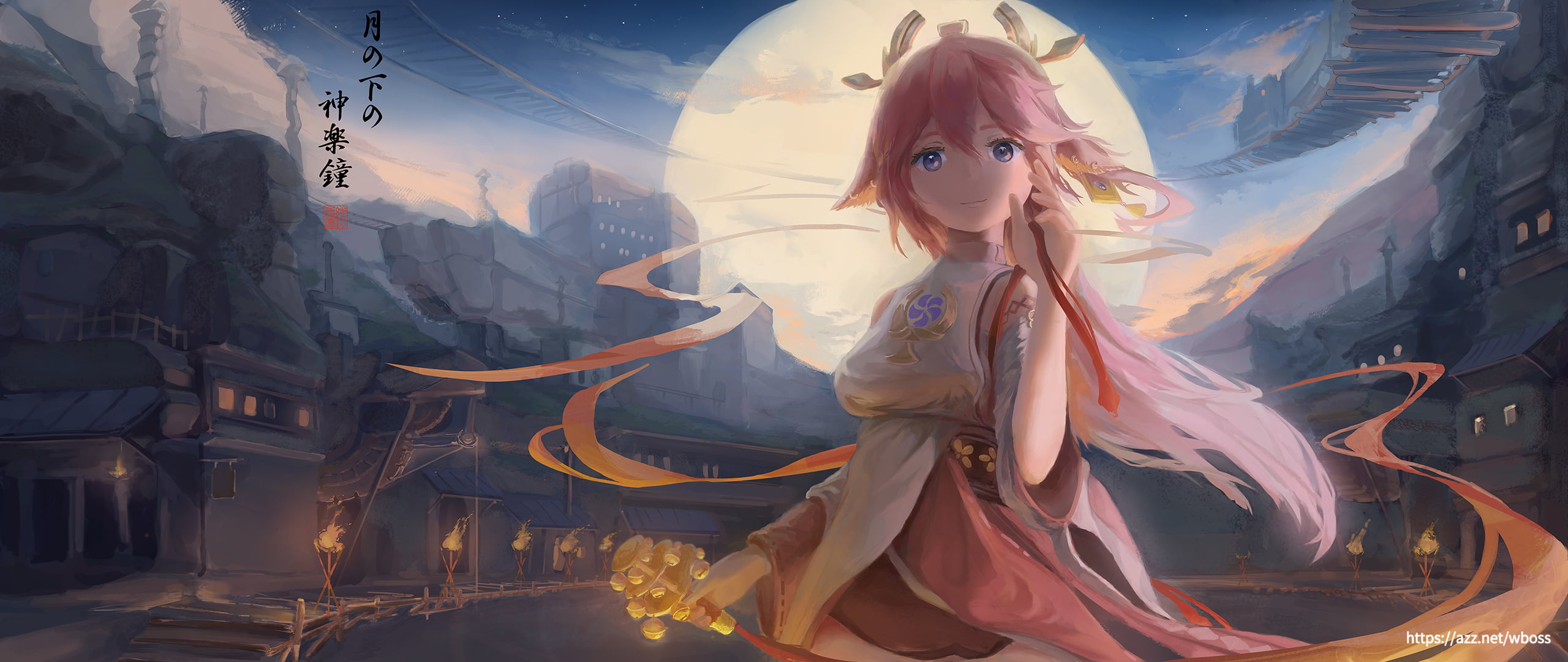anime girls, wboss, 2K, anime, Genshin Impact, HD Wallpaper