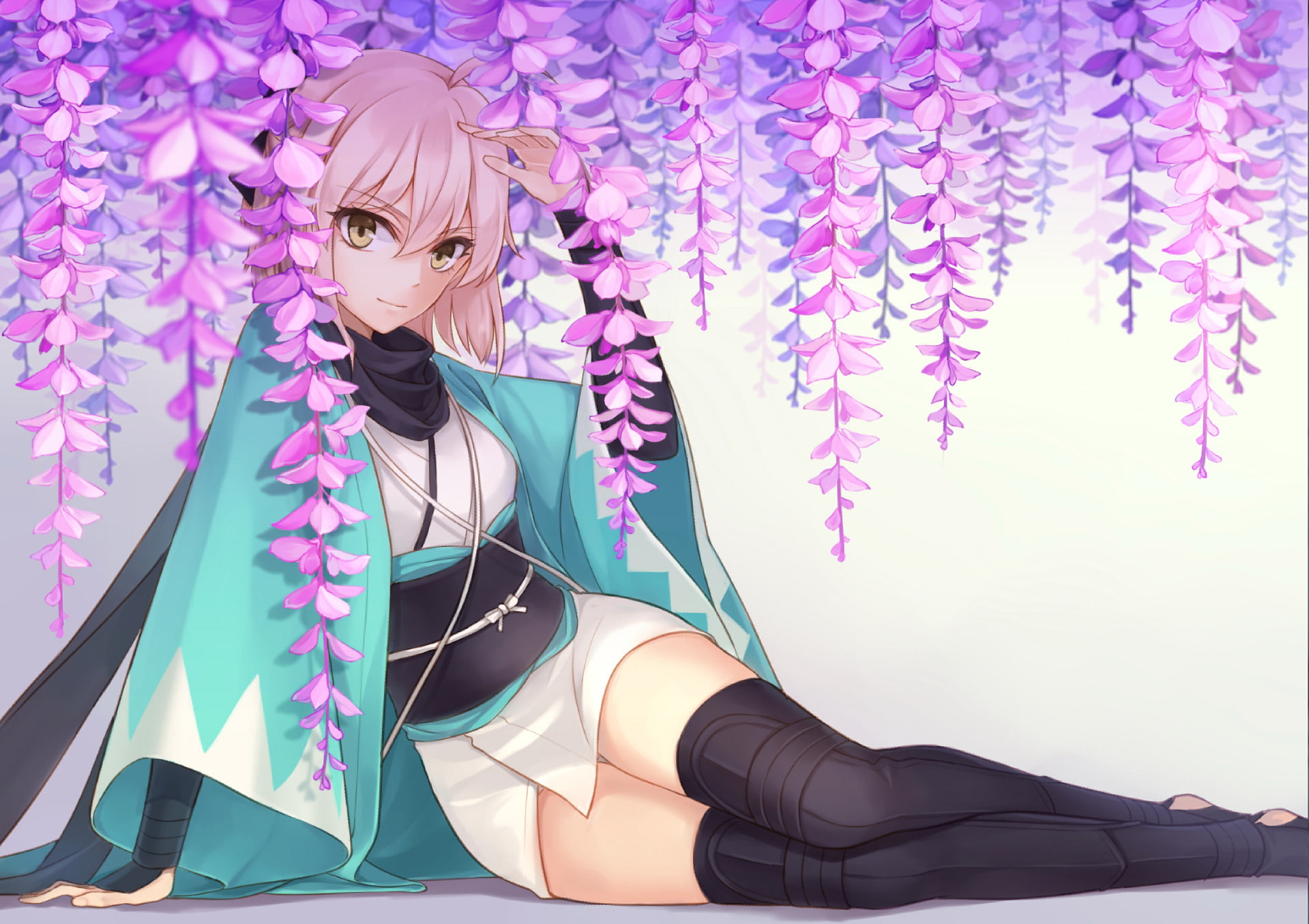 hair, beautiful woman, young adult, looking at camera, glasses, Sakura Saber, Saber (Fate Series), front view, lifestyles, portrait, 720P, Fate/KOHA-ACE, HD Wallpaper
