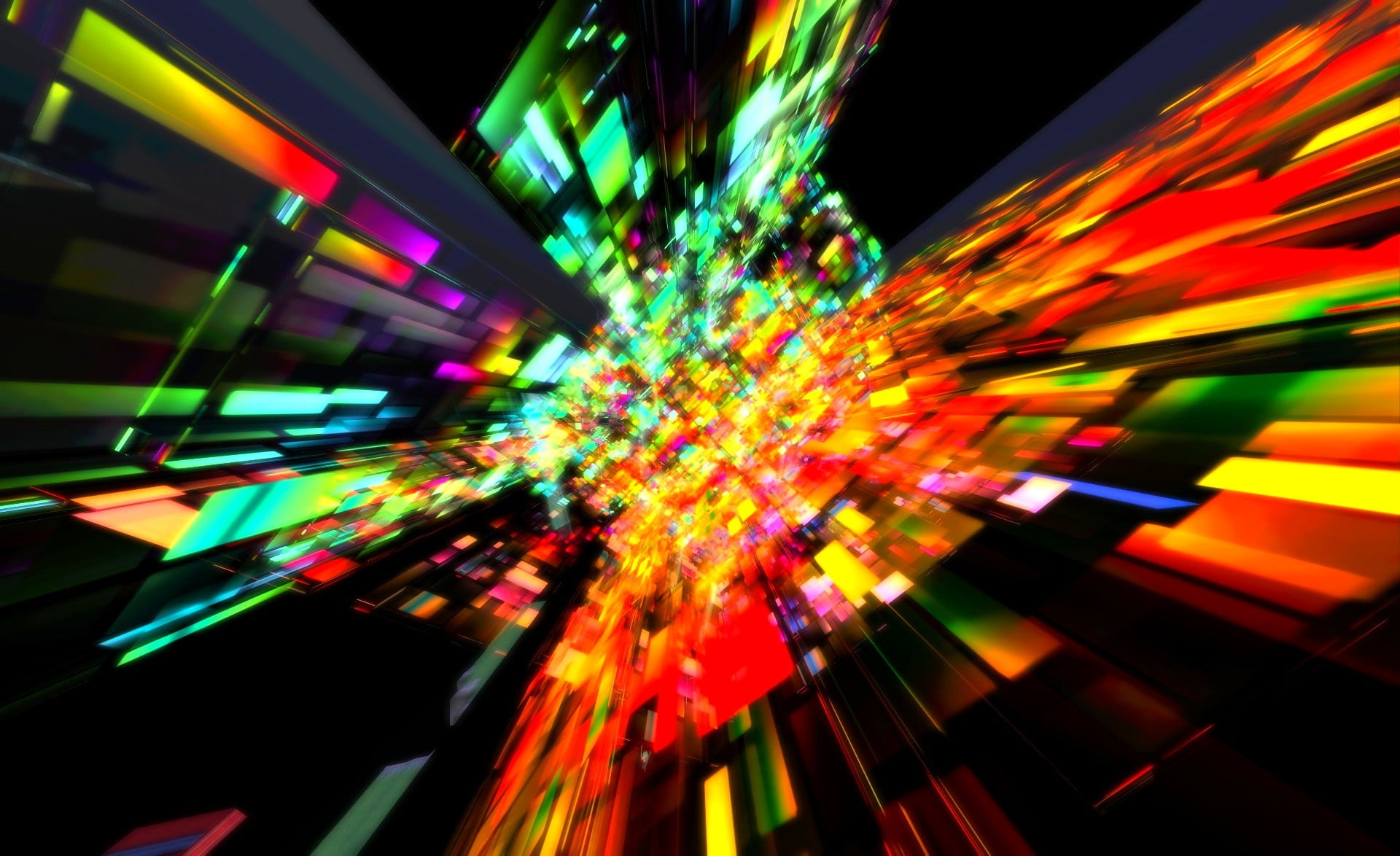 digital art, colorful, abstract, glowing, black background, 1080P, led, long exposure, lighting equipment, studio shot, speed, night, motion, light, no people, HD Wallpaper