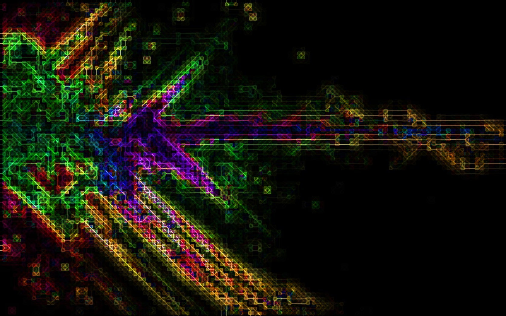 multi colored, water, motion, green, night, colorful, connection, green color, led, digital art, 720P, pattern, lighting equipment, illuminated, long exposure, HD Wallpaper