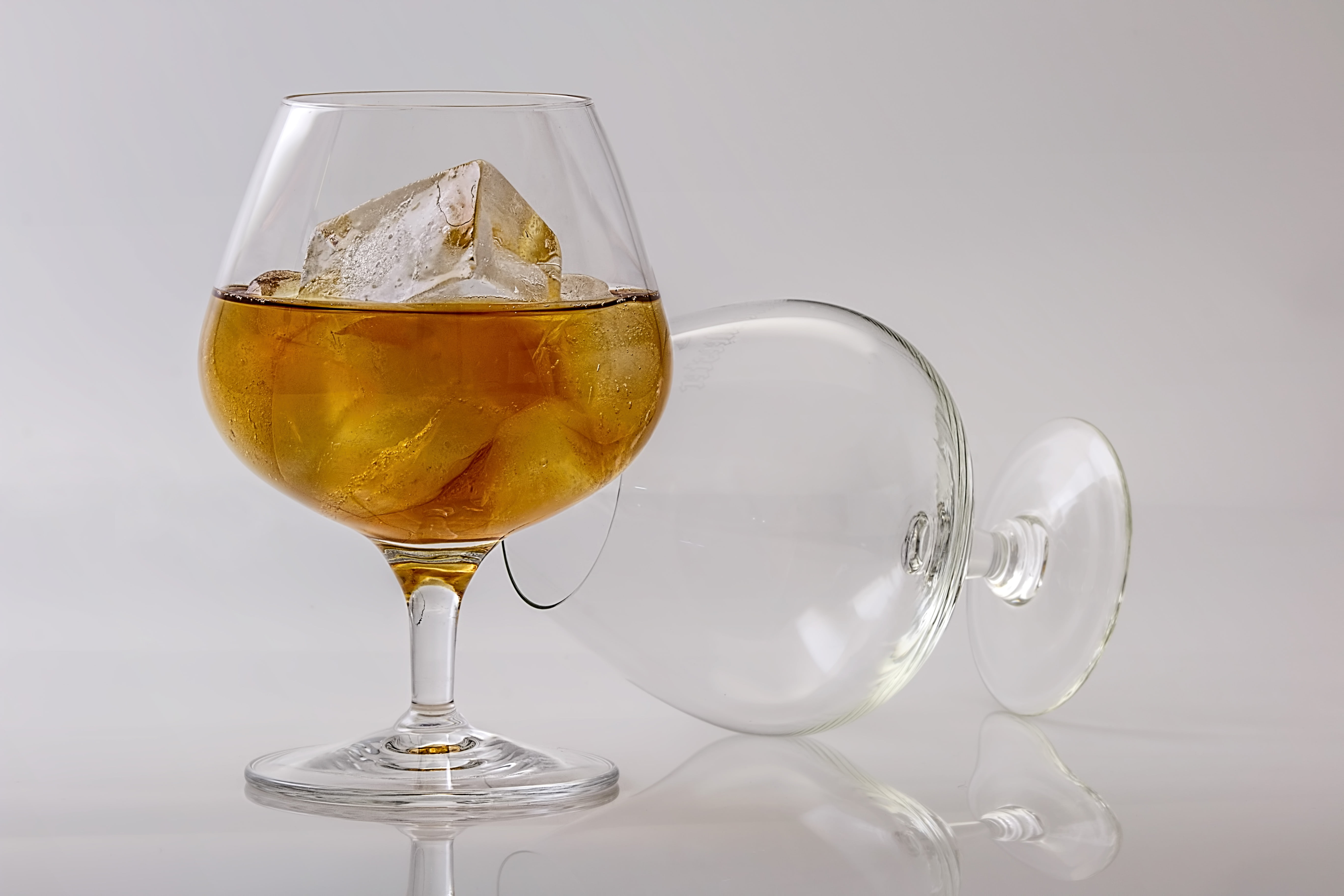 drink, cognac, beverage, liquor, transparent, food and drink, still life, no people, 5K, close-up, household equipment, cocktail, ice, glass, indoors, HD Wallpaper