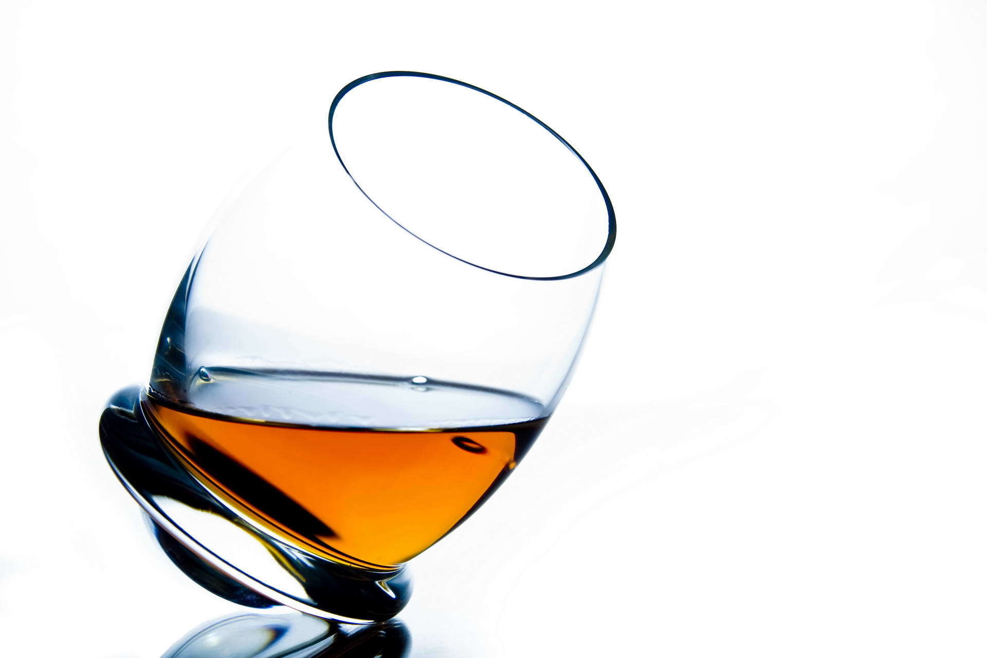 brandy, background, widescreen, fullscreen, white background, HD, full screen, form, 1080P, glass, shape, cognac, HD Wallpaper