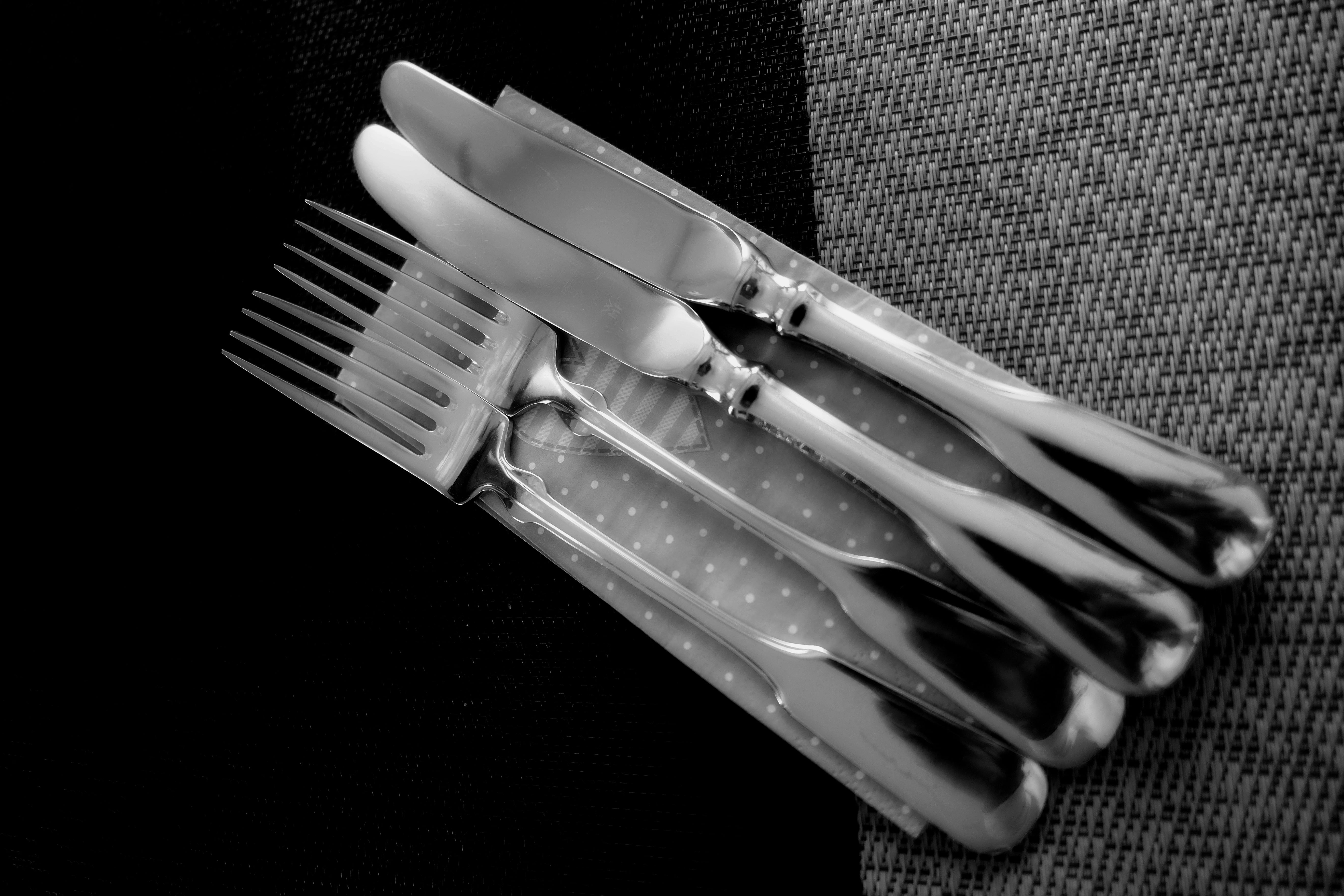 indoors, compatibility, table, household equipment, day, personal accessory, knife, close-up, no people, still life, black background, high angle view, HD Wallpaper