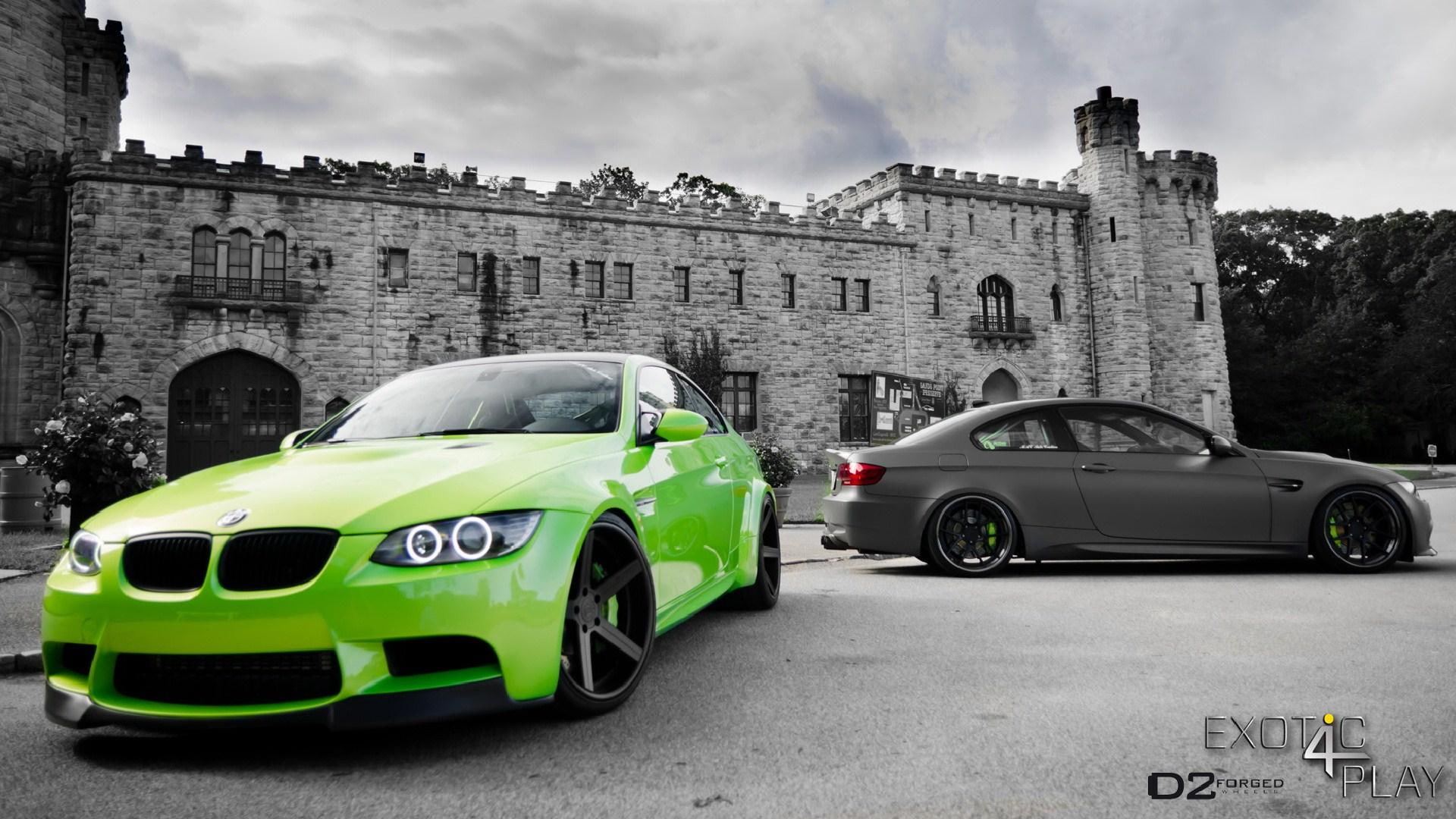 1080P, green, castle, original, gray, m, e, bmw, vs, HD Wallpaper