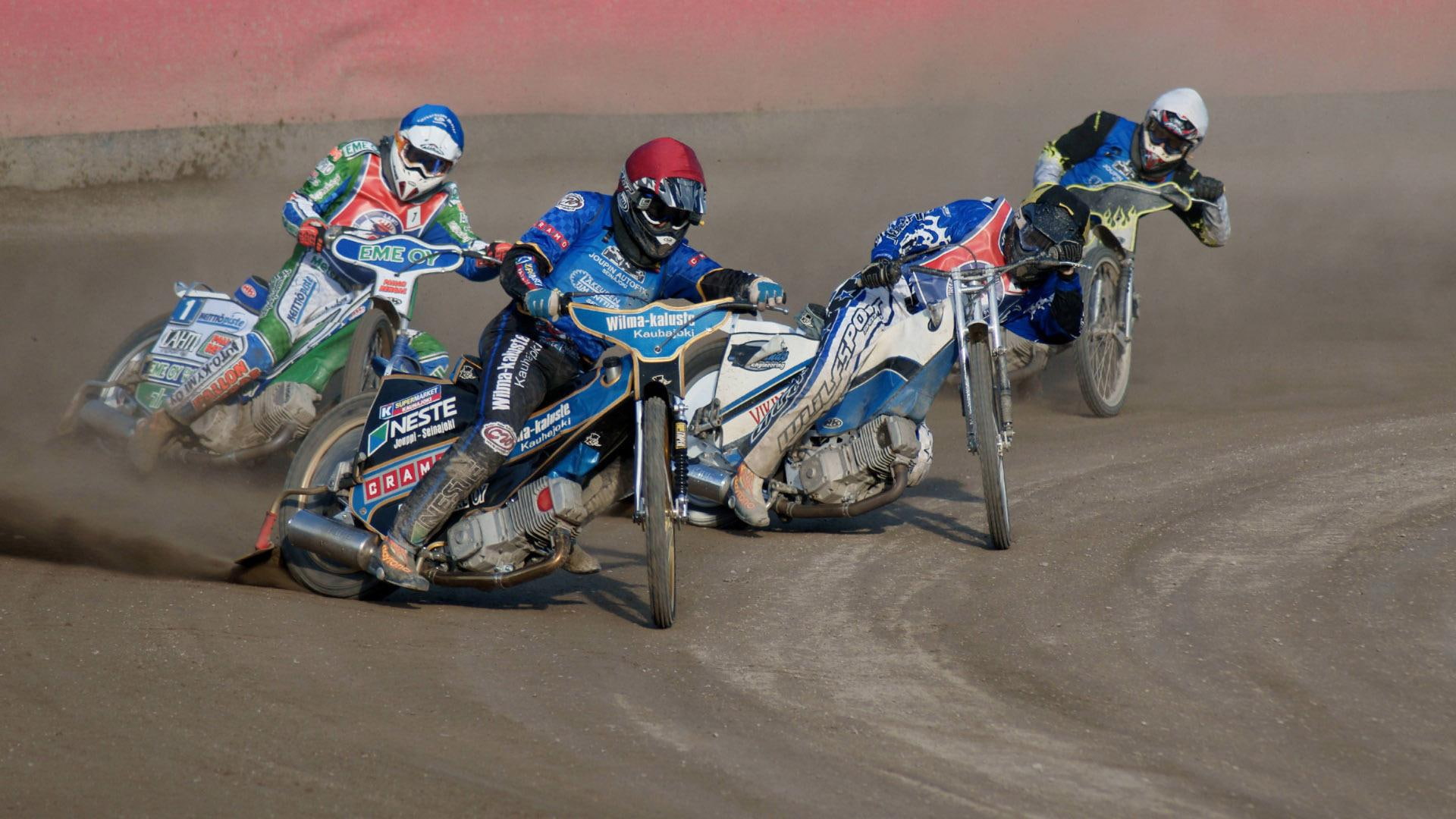 1920x1080, dirt, speedway, motocross, sports, race, 1080P, bike, blue, black, HD Wallpaper