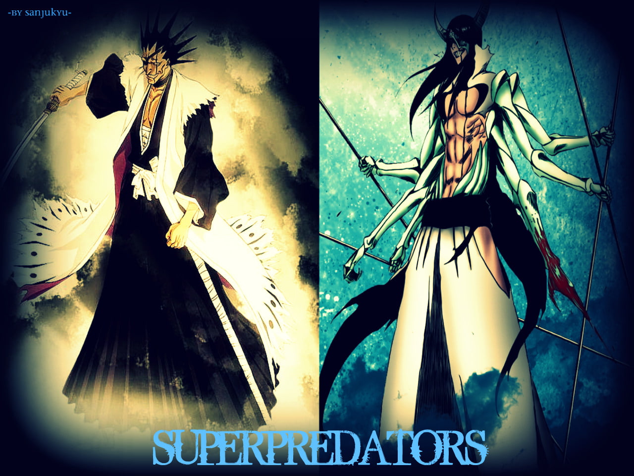 Nnoitra Gilga, Kenpachi Zaraki, Bleach, 720P, HD Wallpaper