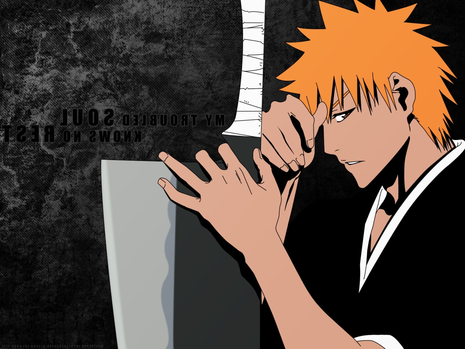 720P, ichigo, hd, kurosaki, bleach, zanpakuto, kurosaki ichigo, art, anime, HD Wallpaper