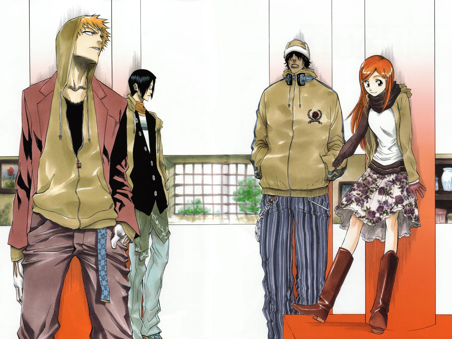 Yasutora Sado, 1080P, Uryu Ishida, Ichigo Kurosaki, Bleach, Orihime Inoue, HD Wallpaper