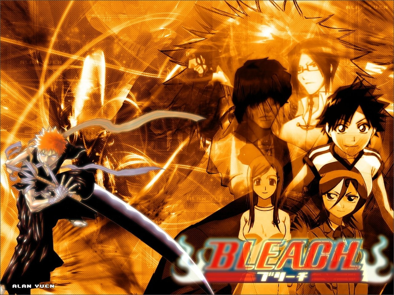 Ichigo Kurosaki, Yasutora Sado, 720P, Tatsuki Arisawa, Uryu Ishida, Orihime Inoue, Rukia Kuchiki, Bleach, HD Wallpaper