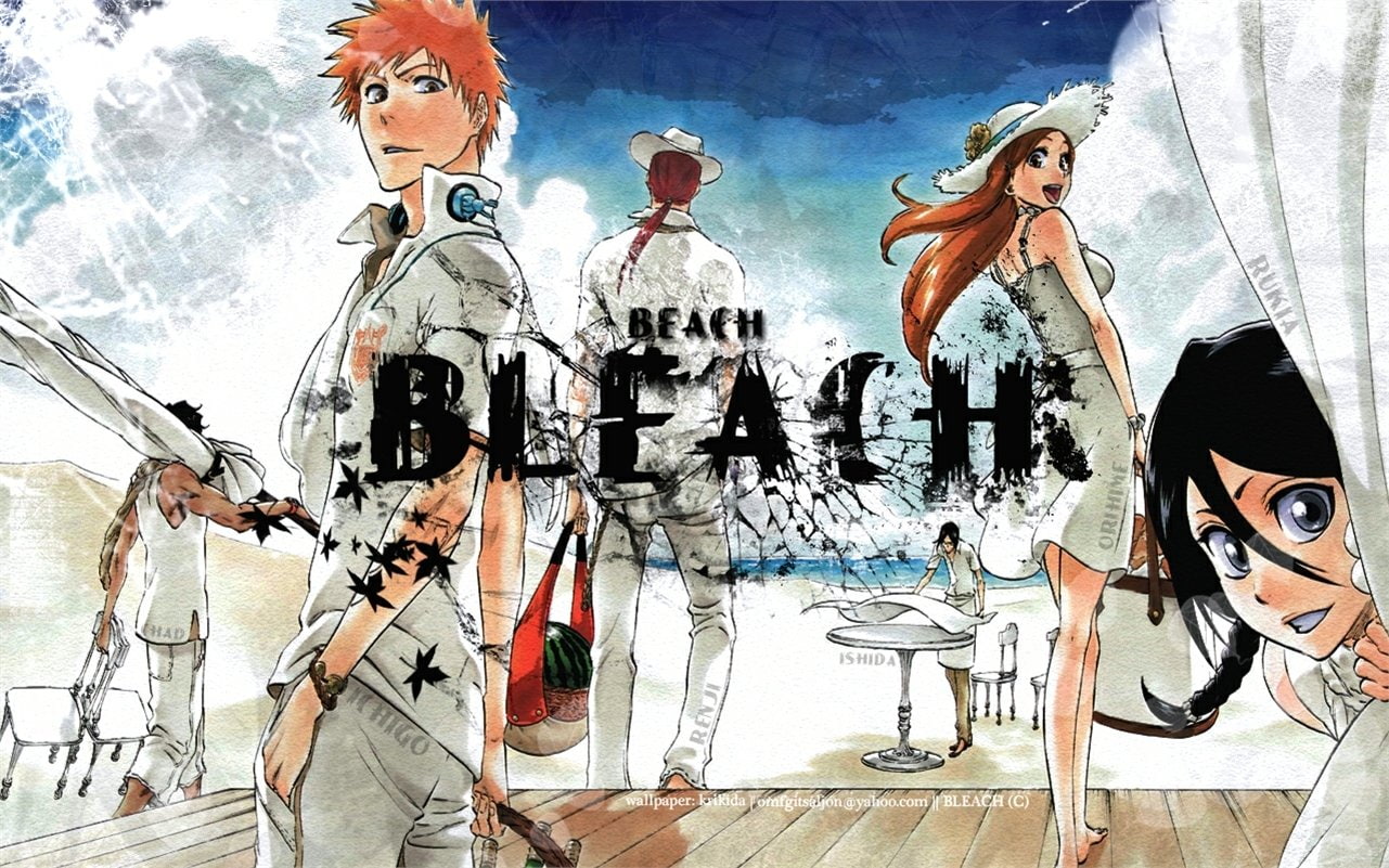 720P, Renji Abarai, Yasutora Sado, Rukia Kuchiki, Orihime Inoue, Bleach, Ichigo Kurosaki, HD Wallpaper