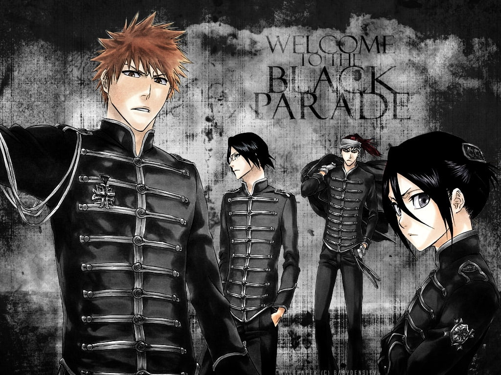 abarai, kurosaki, ishida, art, uniforms, kuchiki, ichigo, x, bleach, rukia, hd, uryuu, renji, 480P, anime, HD Wallpaper