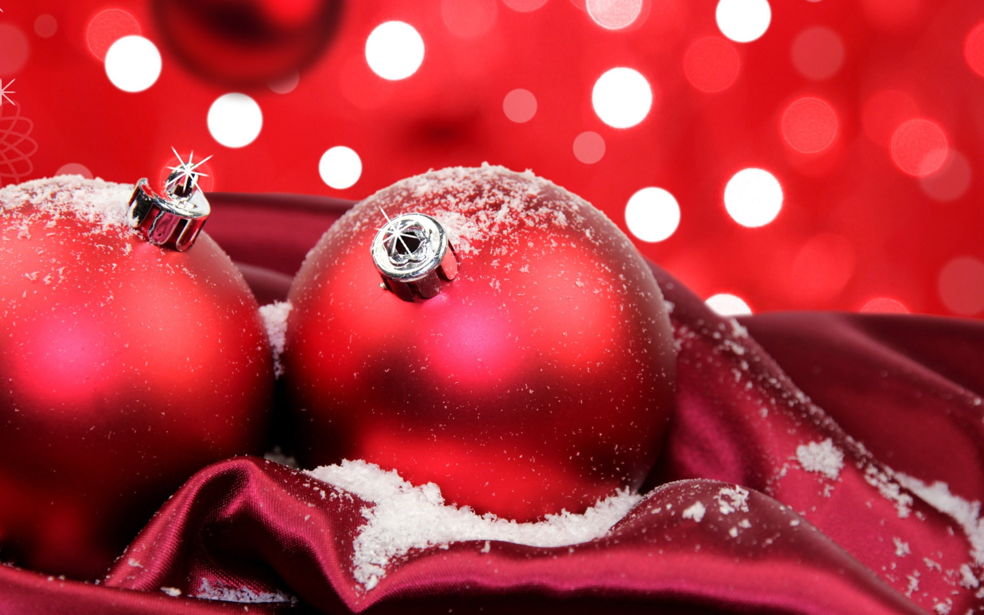 Christmas, balls, Red, 1080P, Ball, Festive, bauble, HD Wallpaper