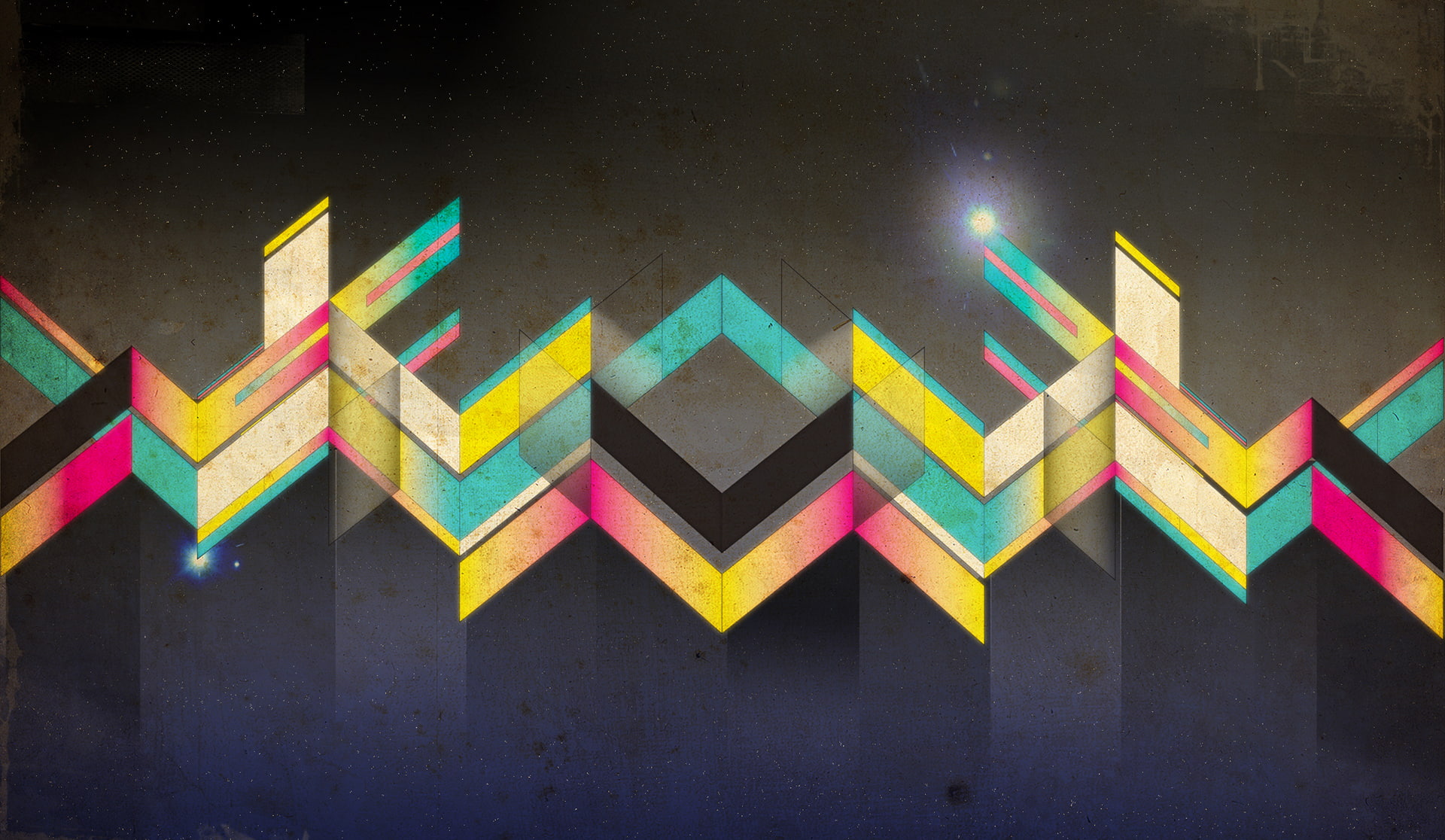 night, illuminated, Abstract 3D Art, art and craft, creativity, striped, close-up, lighting equipment, triangle shape, no people, wood - material, choice, HD Wallpaper