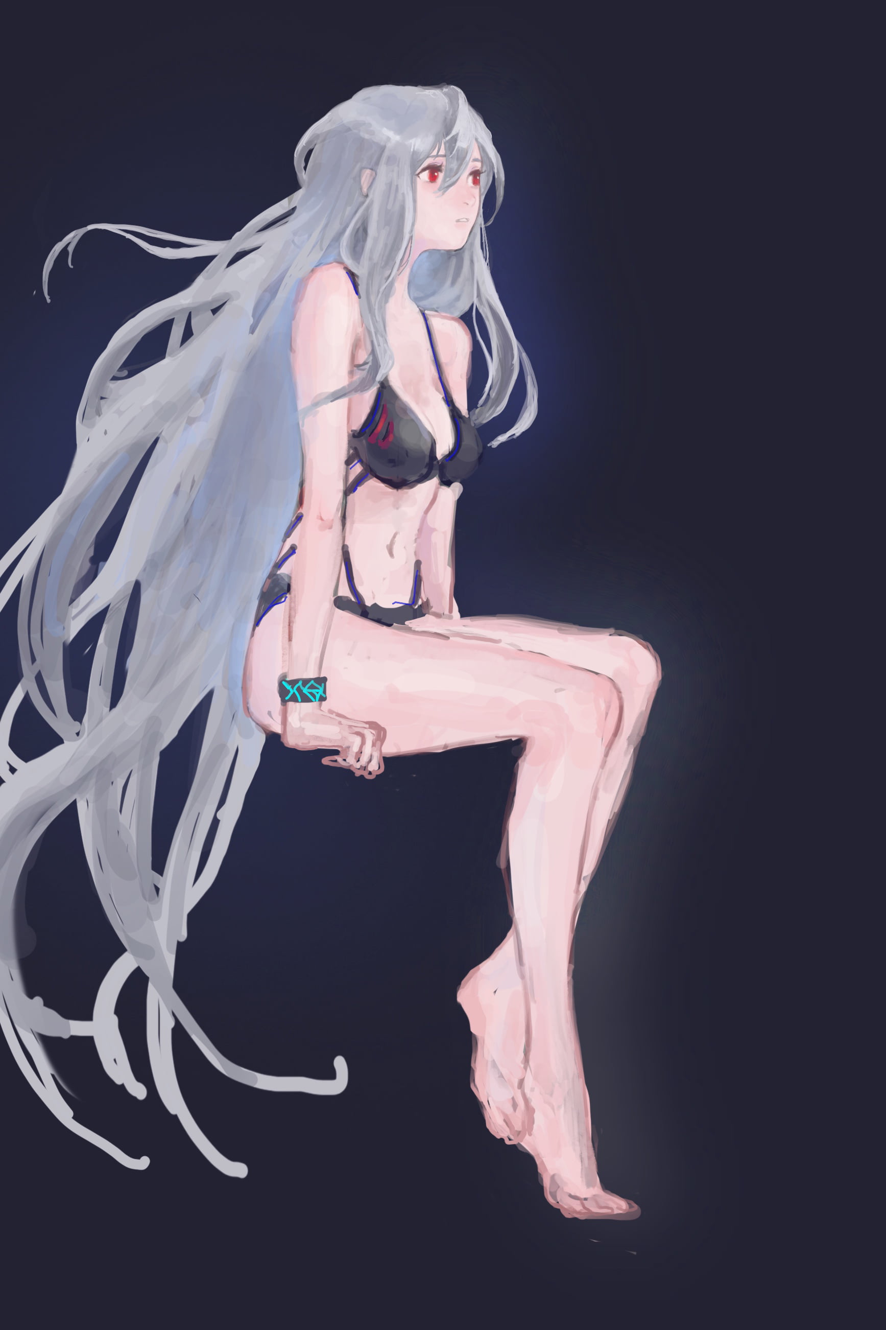 Skadi(Arknights), 2K, Arknights, anime, ERUU, anime girls, bikini, Phone HD Wallpaper