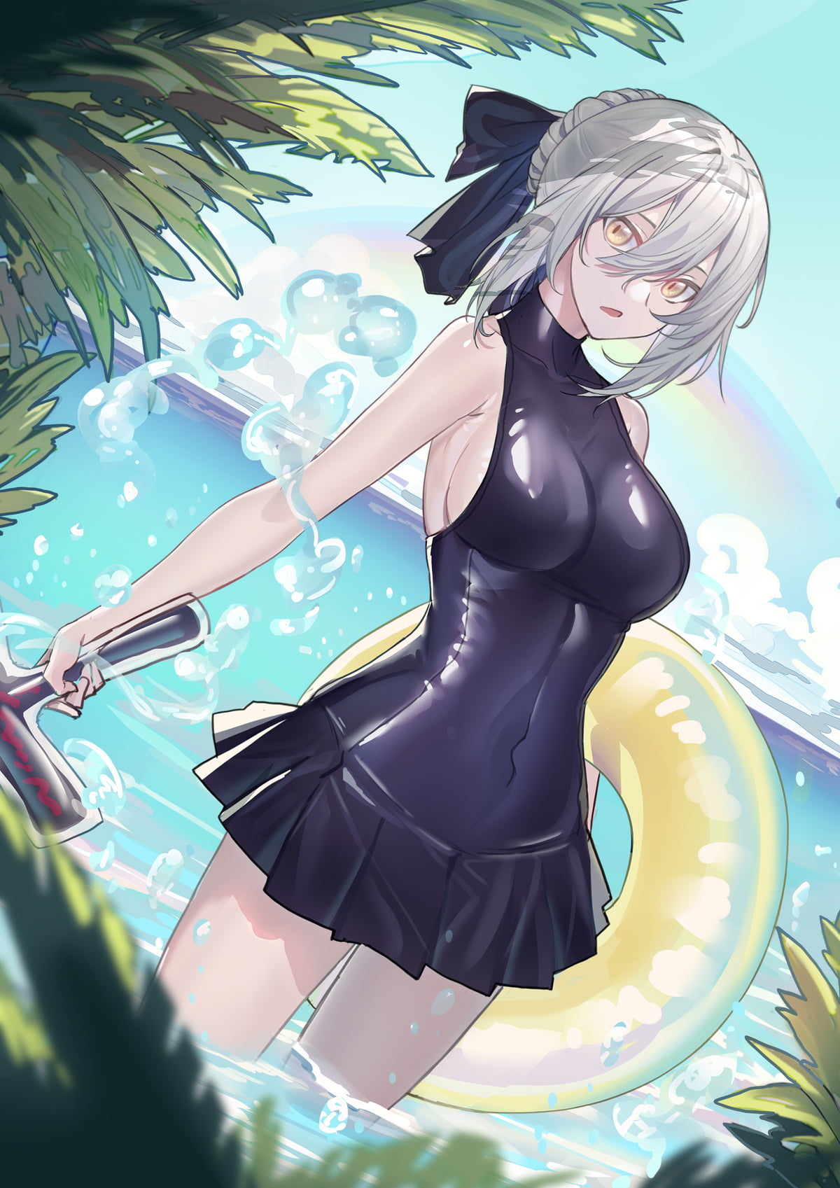 Fate/Grand Order, anime girls, 720P, anime, Saber (Fate/Grand Order), ECHJ, Phone HD Wallpaper