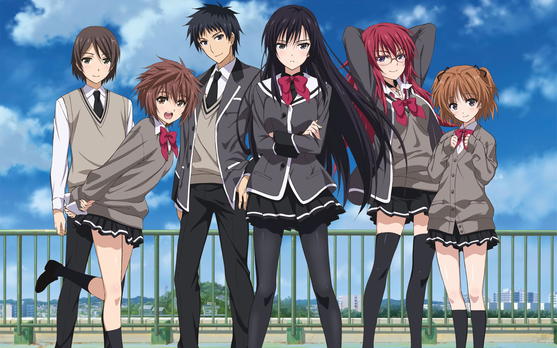 Girls Beyond the Wasteland, 1080P, Teruha Andou, Atomu Kai, Buntarou Houjou, Anime, Yuuka Kobayakawa, Sayuki Kuroda, Uguisu Yuuki, HD Wallpaper