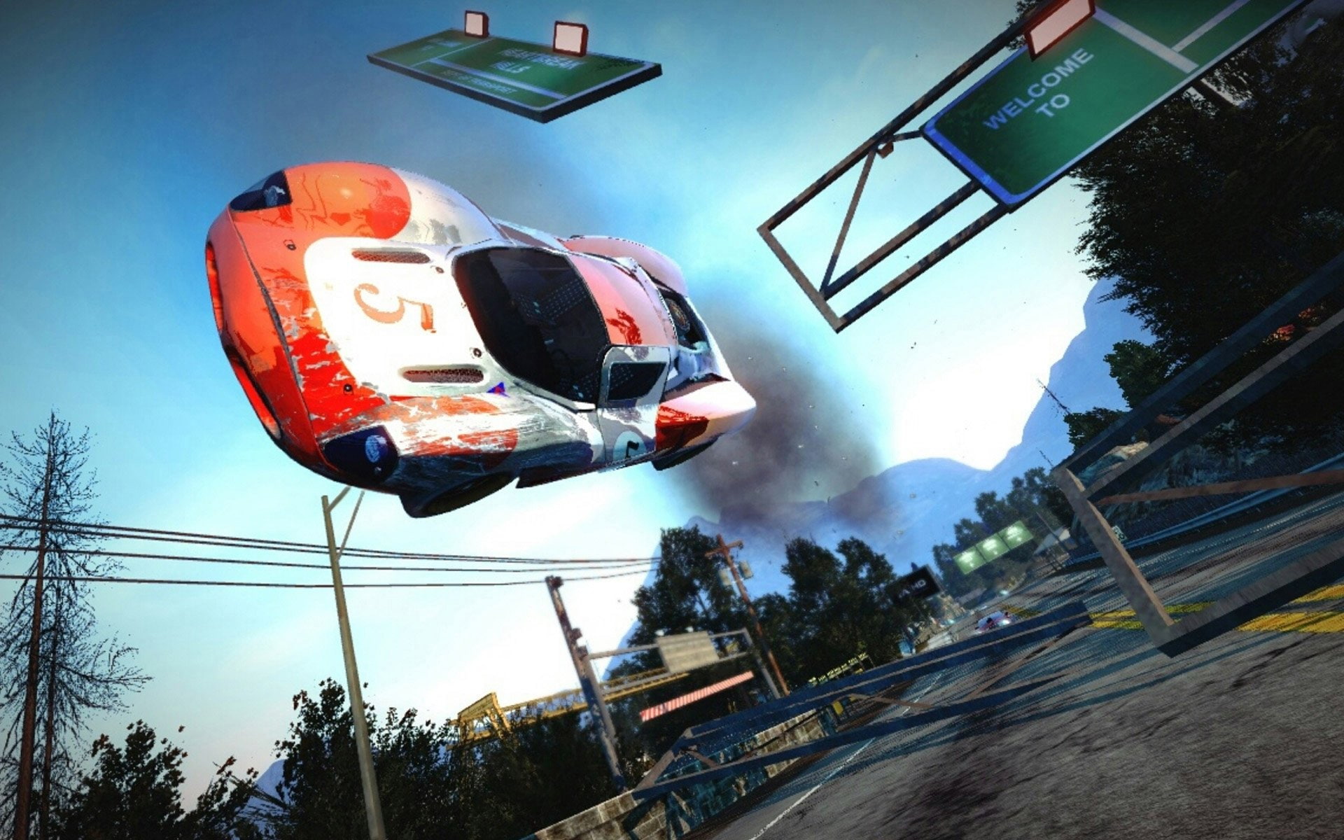 paradise, race, racing, 1080P, game, video, action, burnout, HD Wallpaper