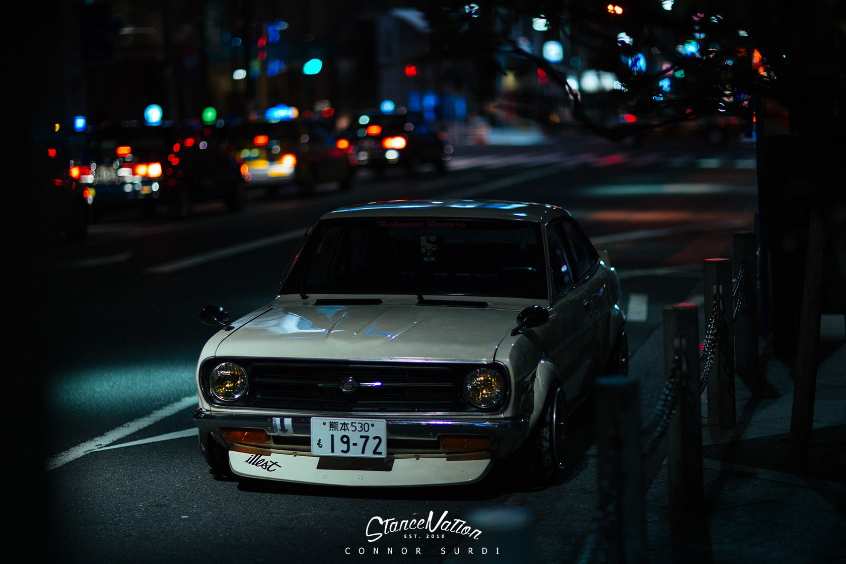 720P, car, coupe, street, Datsun, HD Wallpaper