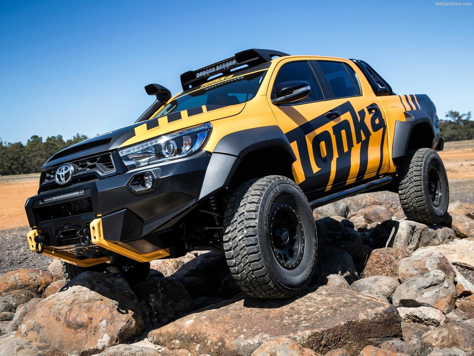 tonka, truck, hilux, pickup, 720P, toyota, concept, 2017, HD Wallpaper