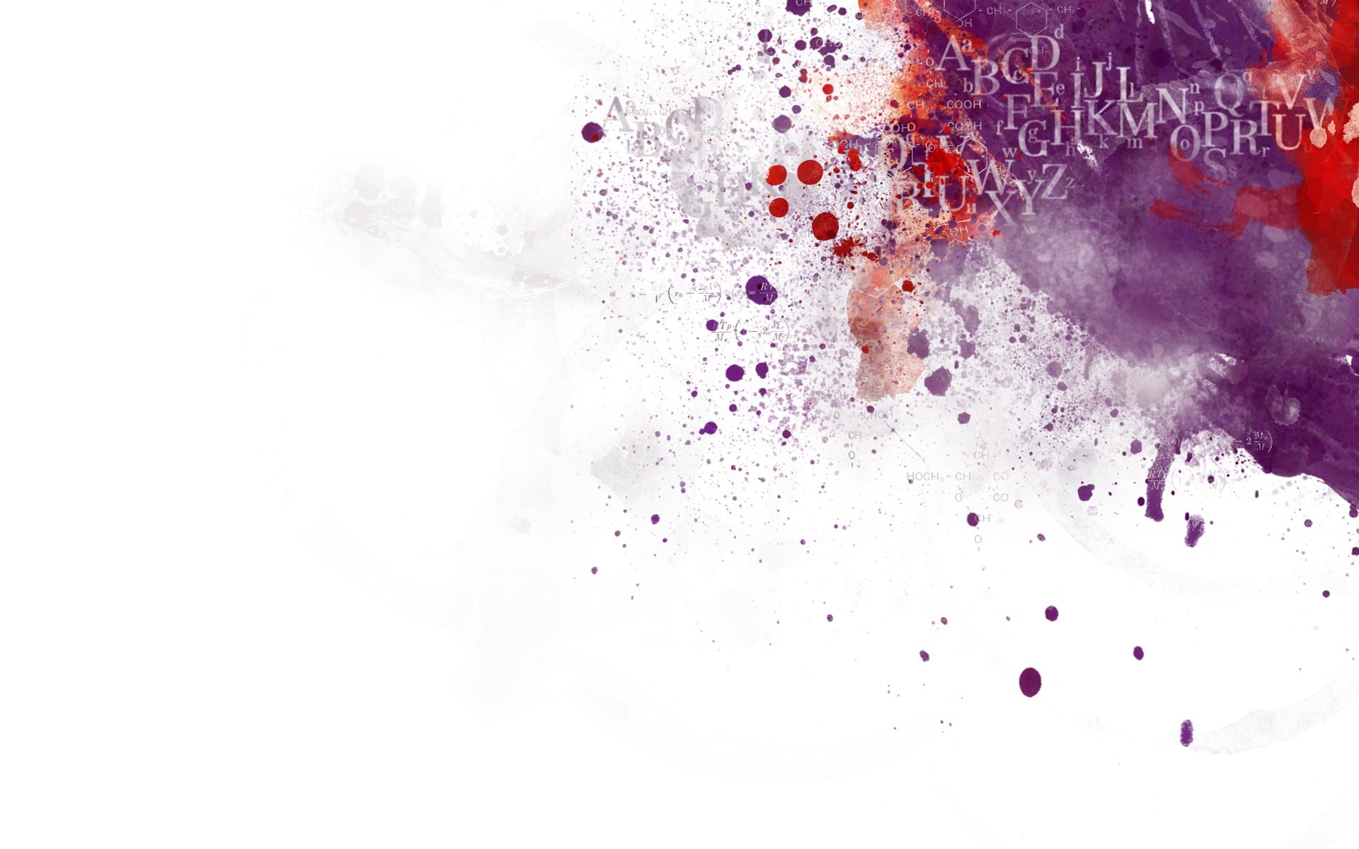backgrounds, studio shot, minimalism, white background, motion, black, letters, close-up, splash, multi colored, white, white color, purple, copy space, HD Wallpaper