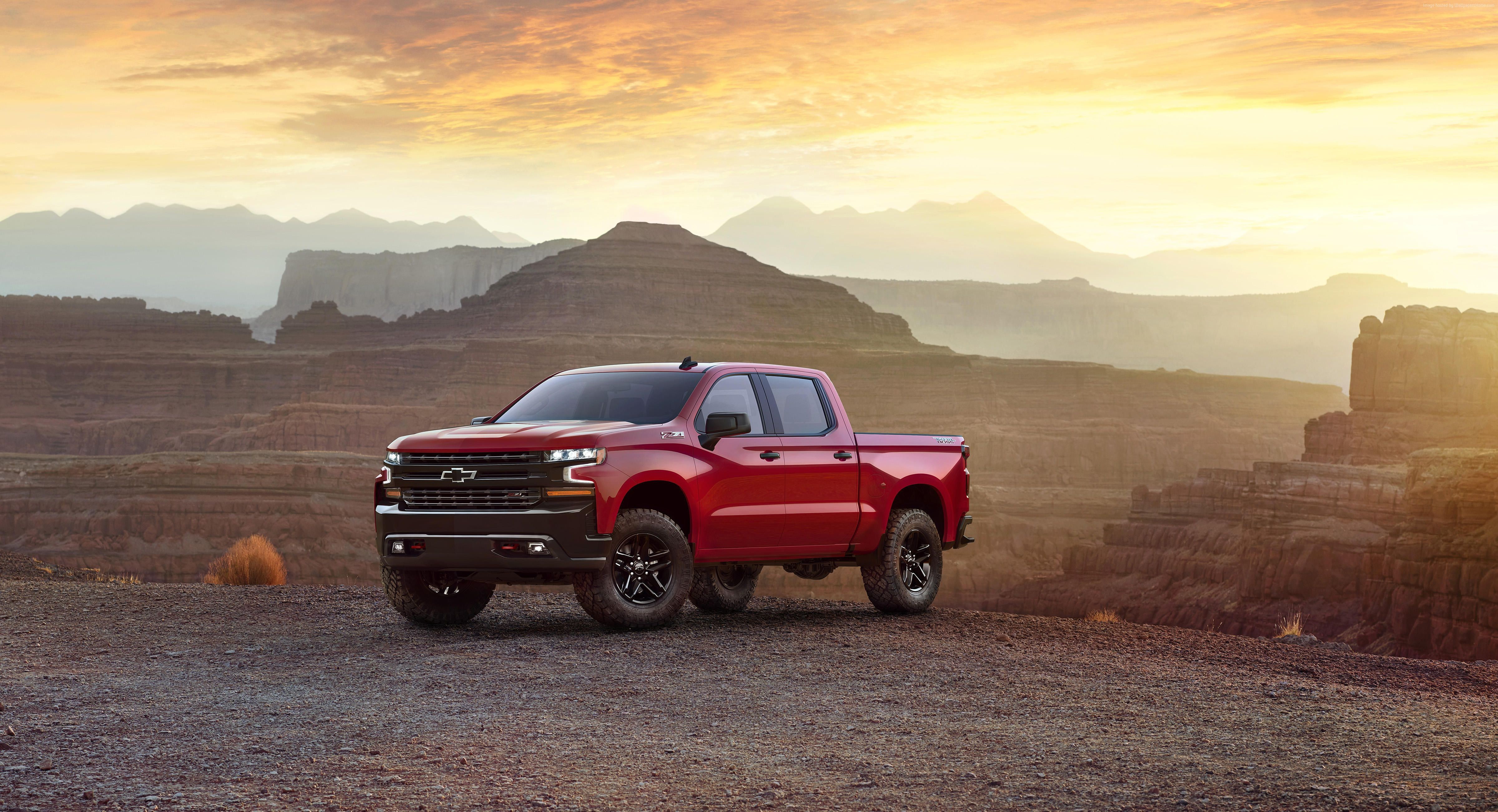 2019 Cars, Chevrolet Silverado, 4K, 4K, HD Wallpaper