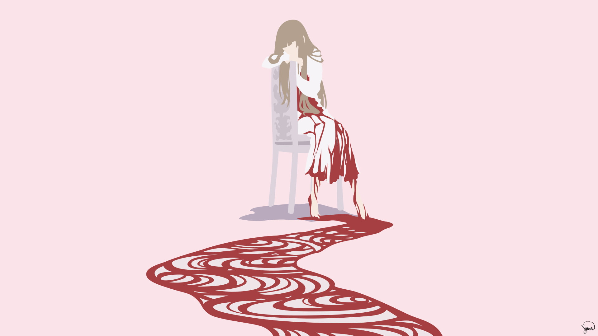 anime girls, 1080P, Zetsuen no Tempest, minimalism, Fuwa Aika, HD Wallpaper