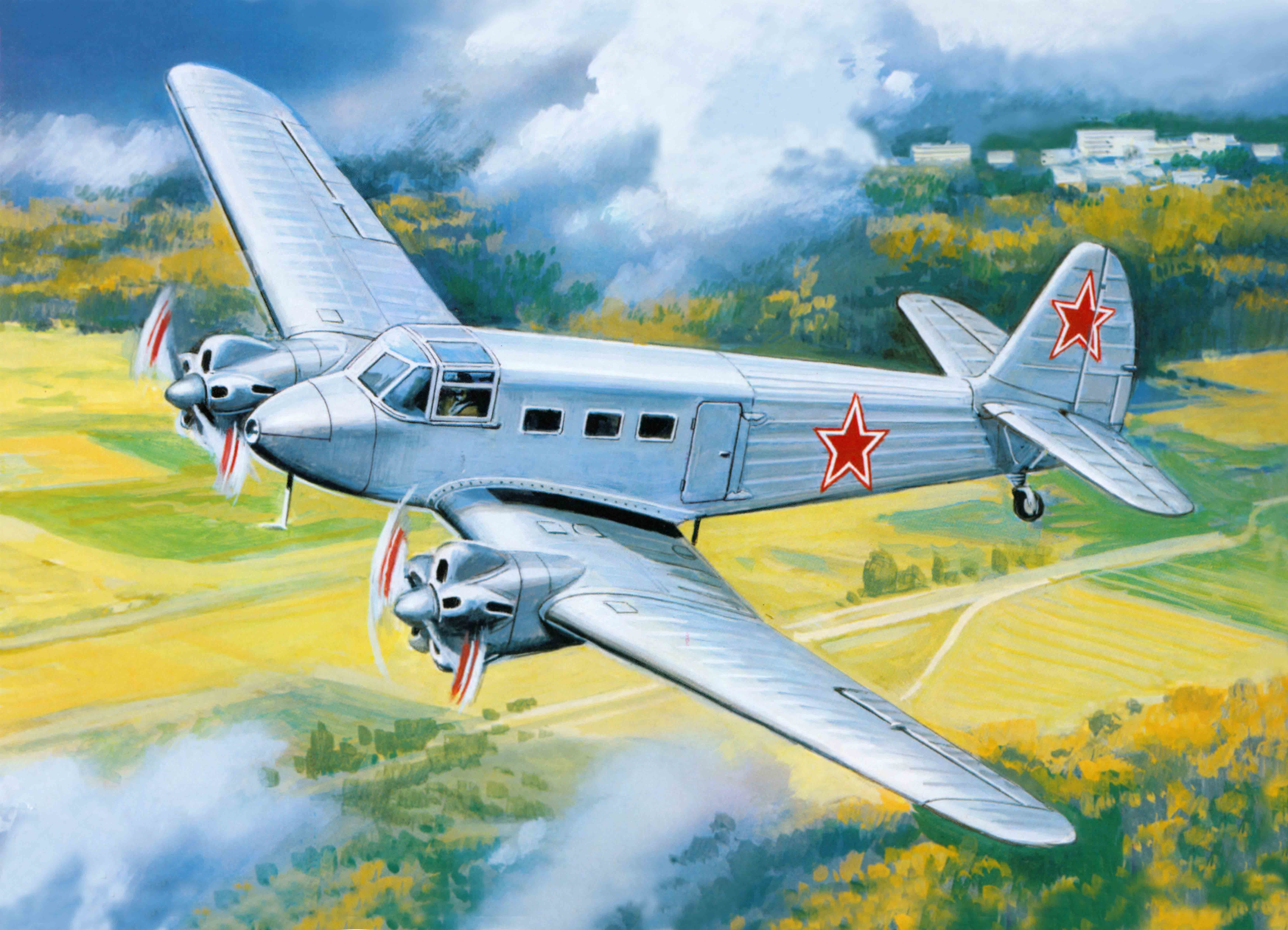 advanced, the plane, Of the Soviet Union., A. S., Soviet, As-8, option, Yakovlev, OKB, BBC, transport, 5K, developed, art, As-6M, HD Wallpaper
