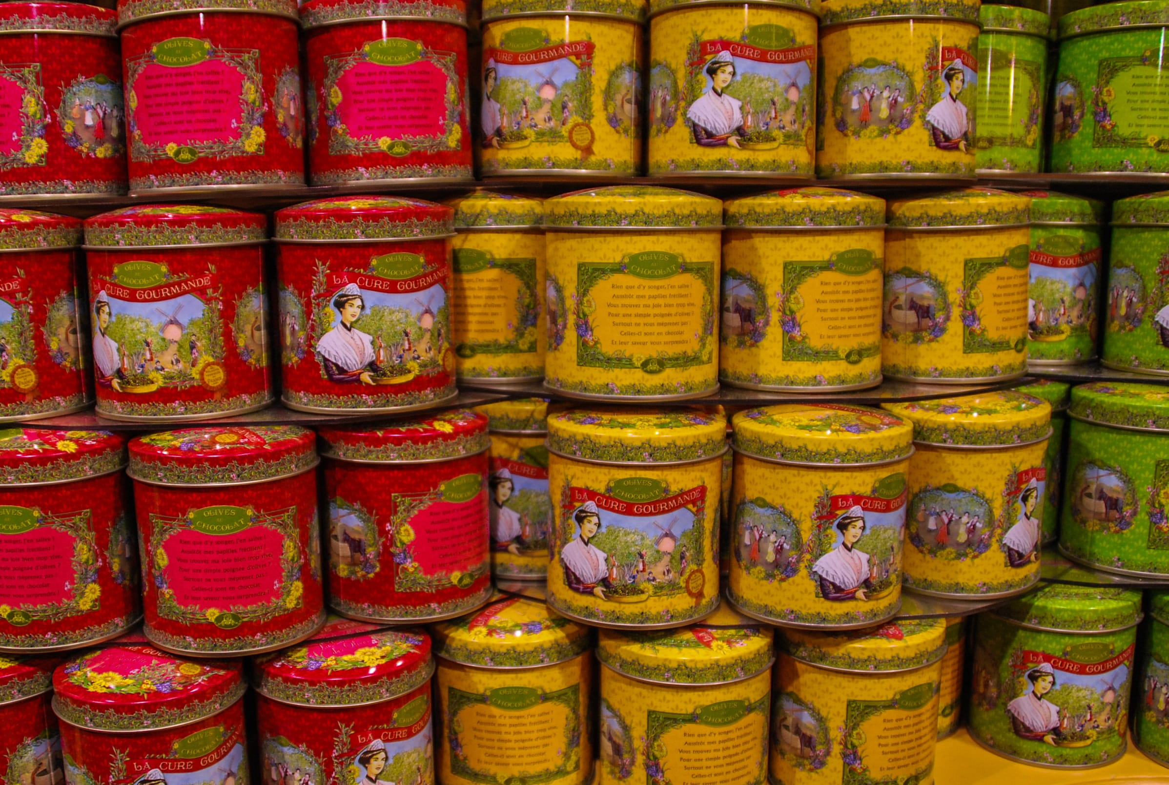 no people, shelving, 1080P, shop, side by side, backgrounds, variation, pattern, abundance, boxes cans, retail display, pots, business, large group of objects, HD Wallpaper