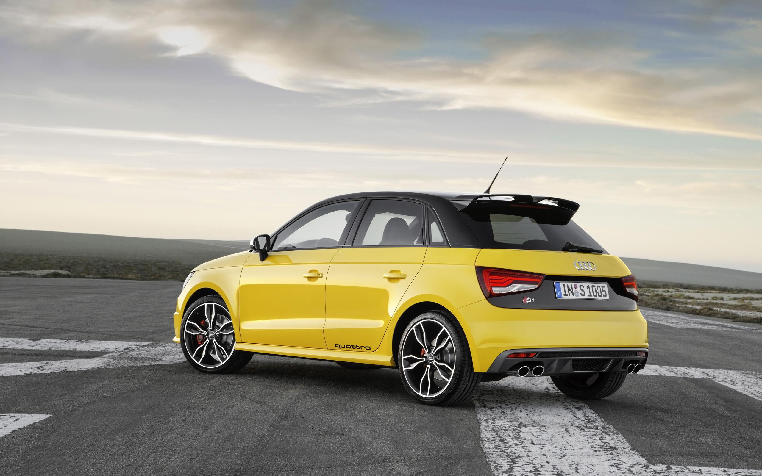 cars, audi, quattro, 2014, 2K, sportback, yellow, s, HD Wallpaper