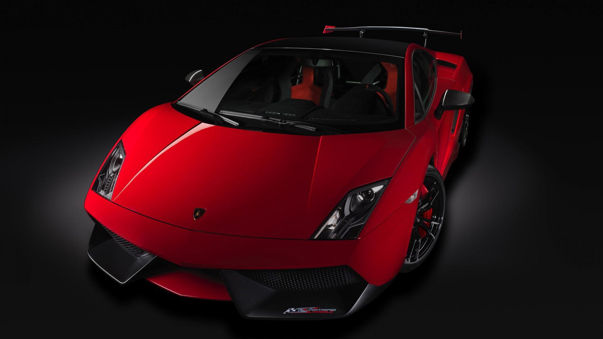 desktop, gallardo, car, black, road, red, red lamborghini gallardo lp570-4, lp, trophy, lamborghini, luxury, super, super trophy road, 1080P, HD Wallpaper