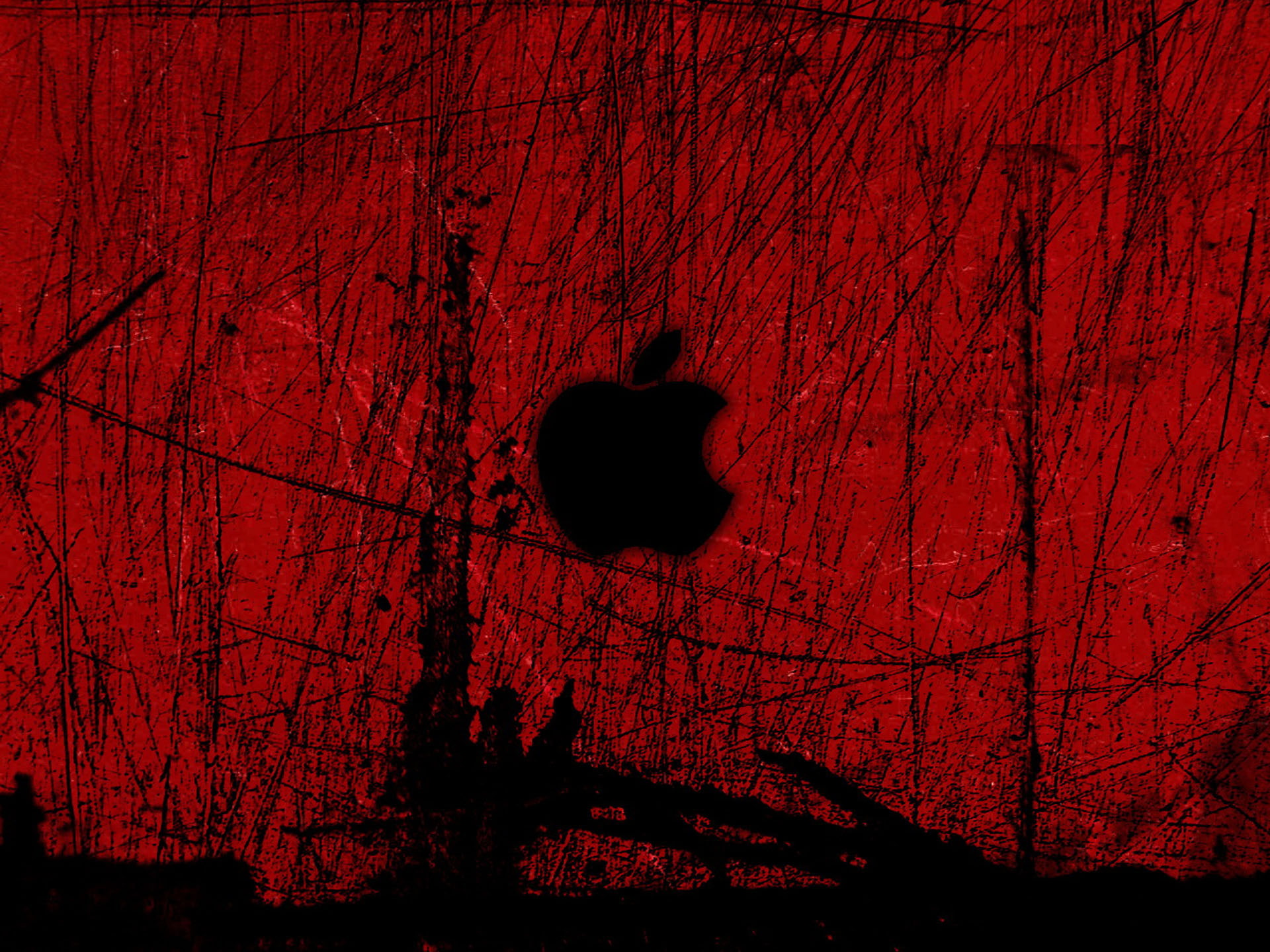 apple, for Dekstop, 1080P, red And Black, HD Wallpaper