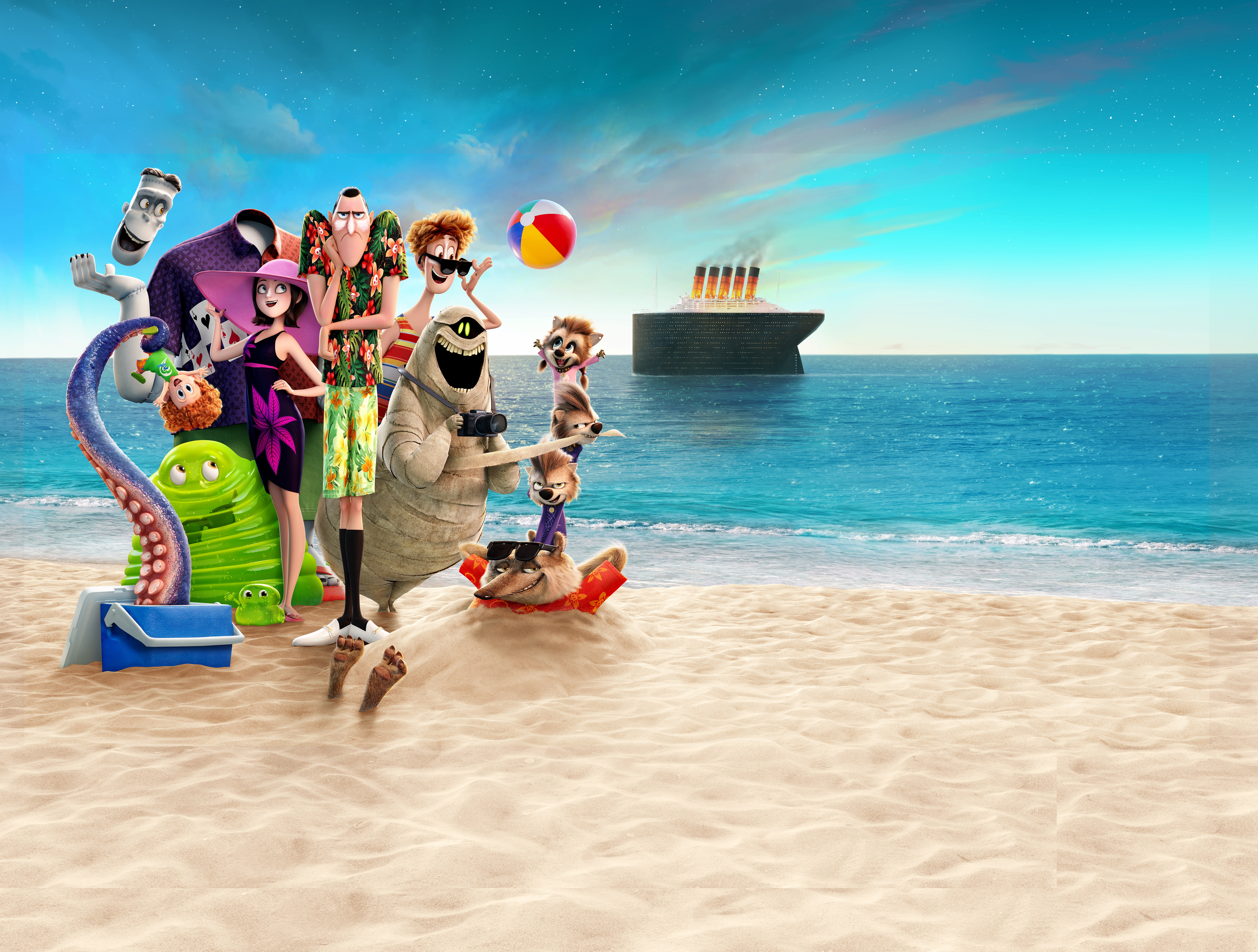 Family, Animation, 2018, 5K, 5K, Comedy, Adventure, Hotel Transylvania 3: Summer Vacation, HD Wallpaper