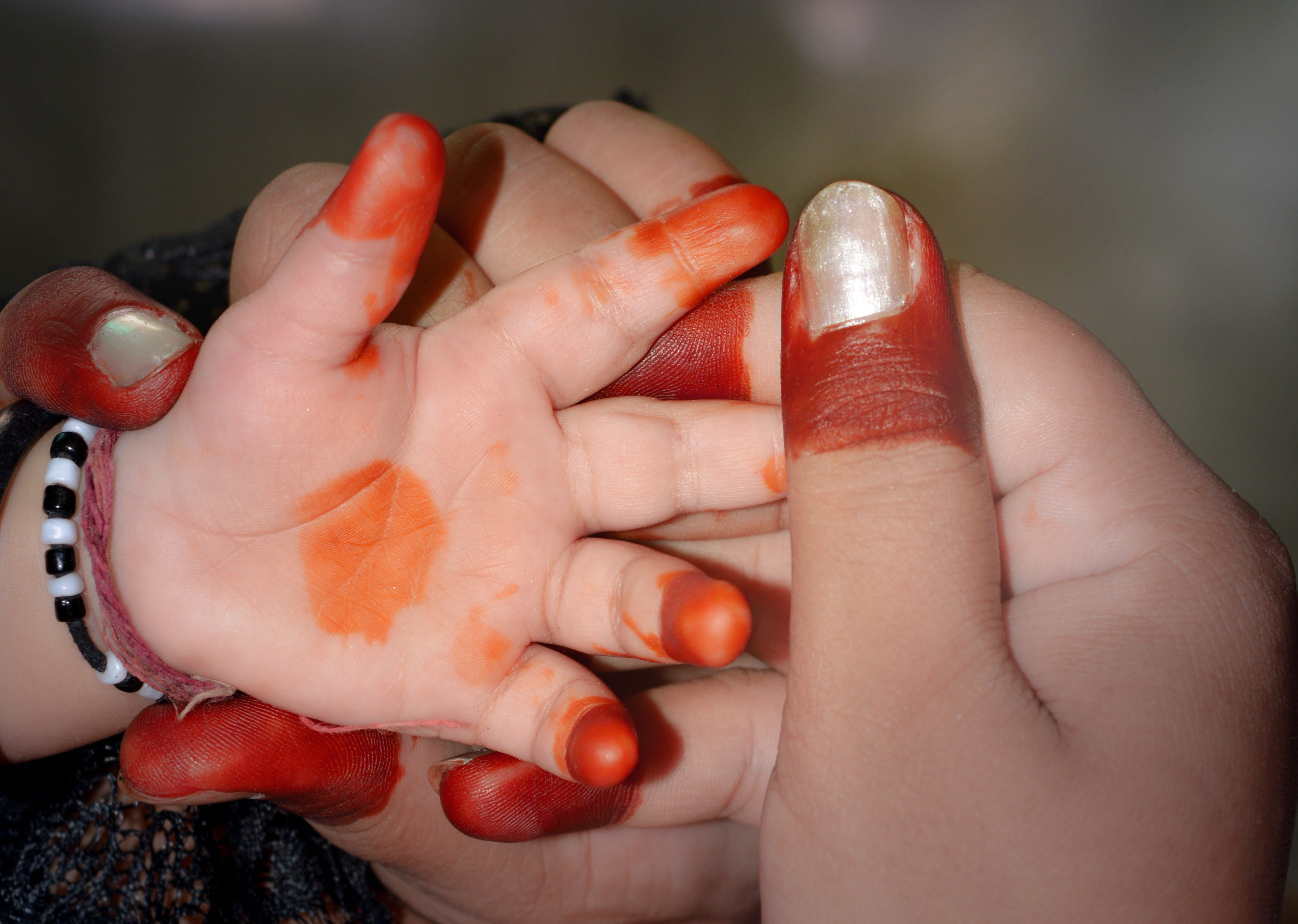 red, focus on foreground, nail, women, nail polish, child, skin, human hand, woman, 4K, emotion, hand, adult, real people, arabic, baby, close-up, finger, HD Wallpaper