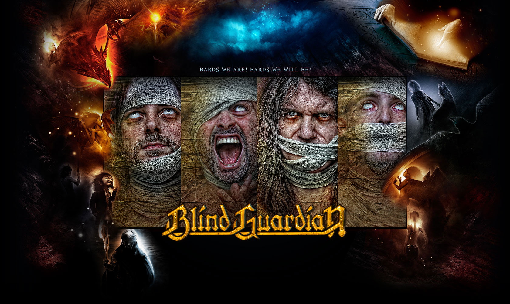 fantasy, album, heavy, blind, metal, dark, cover, guardian, 720P, HD Wallpaper
