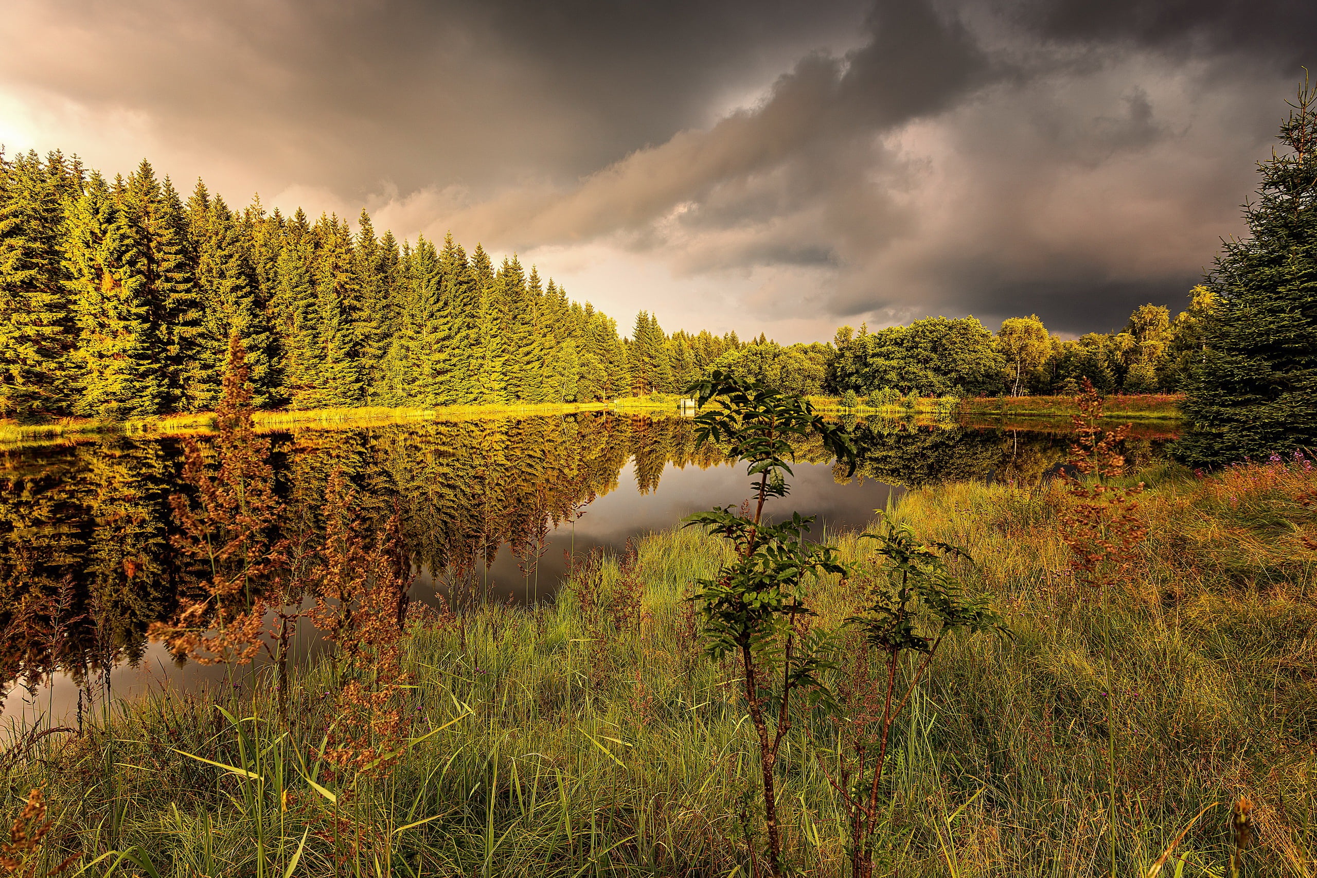Rudolice in the Mountains, 2K, Hora Svaté Kateřiny, The ústí nad labem region, HD Wallpaper