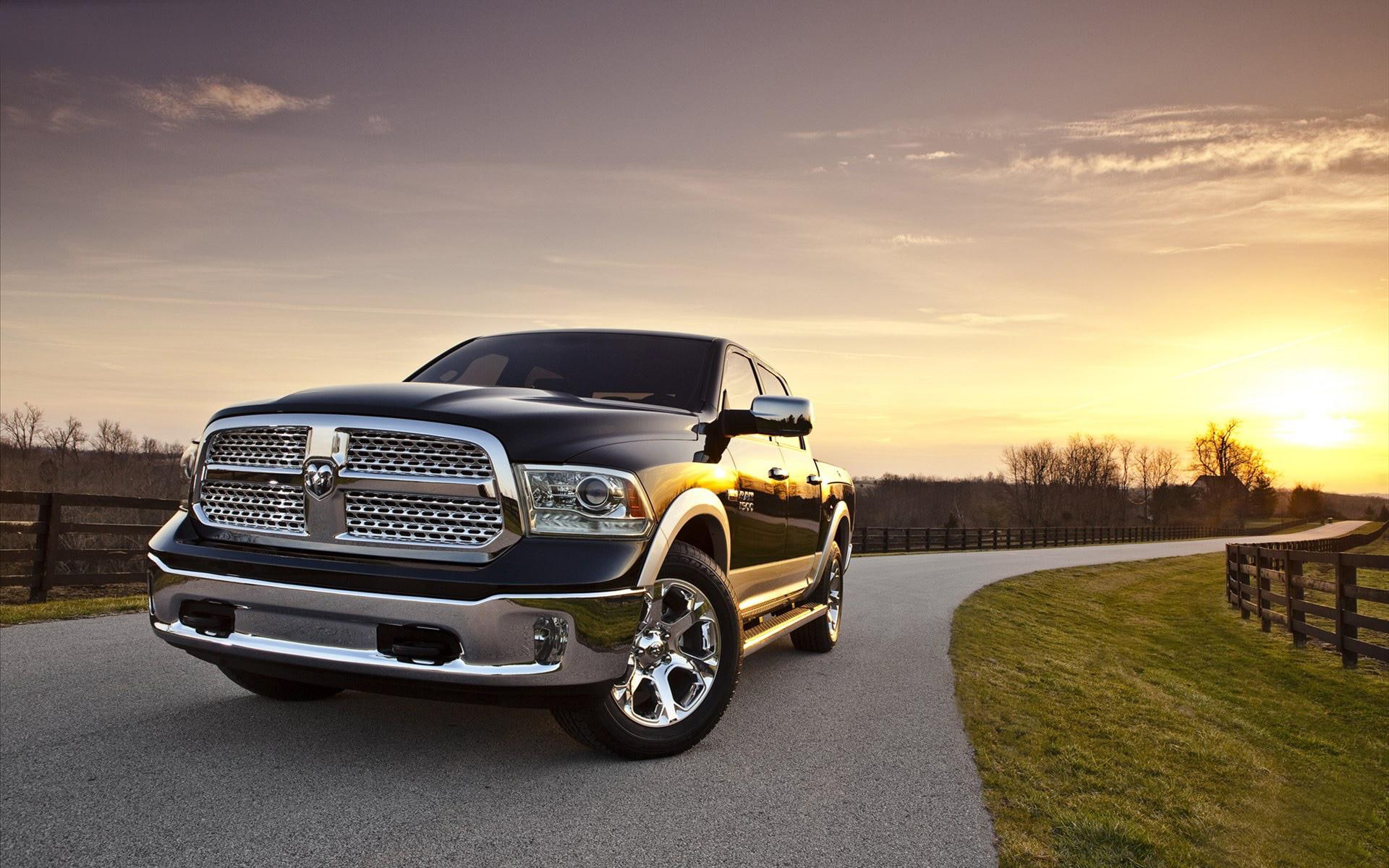 cars, 2013, doors, truck, crew, 1080P, dodge, 1500, cab, black, ram, viper, HD Wallpaper