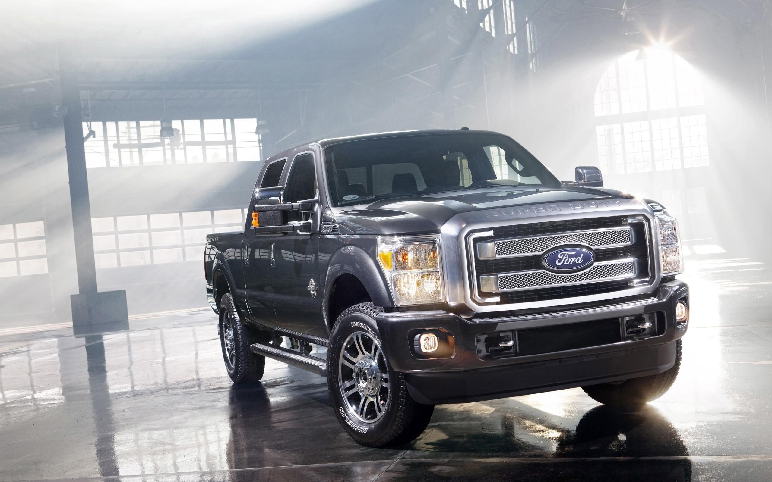 2014, ford, f, door, super, black, 2K, truck, pick, cars, duty, series, HD Wallpaper