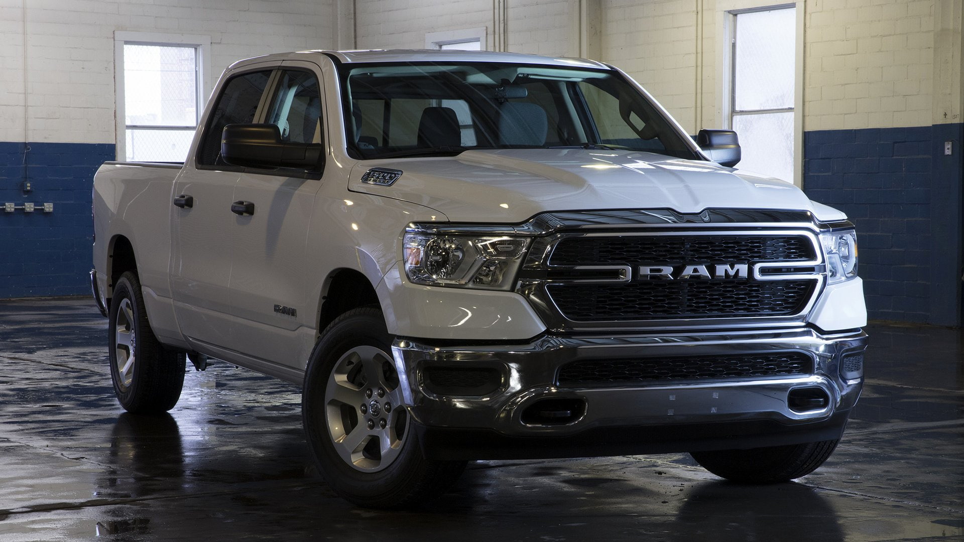 White Car, Vehicles, Ram 1500, Pickup, 1080P, 4-Door Truck, Car, Ram 1500 Tradesman, HD Wallpaper