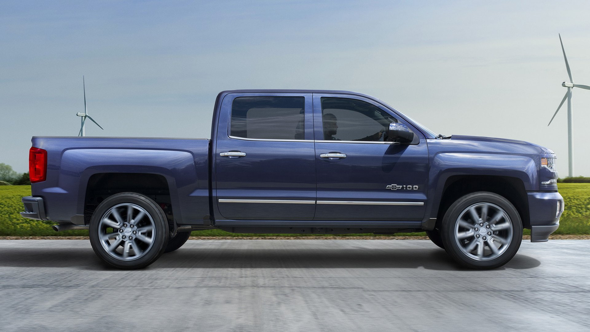 Chevrolet Silverado Z71, 1080P, Blue Car, 4-Door Truck, Car, Vehicles, Pickup, HD Wallpaper