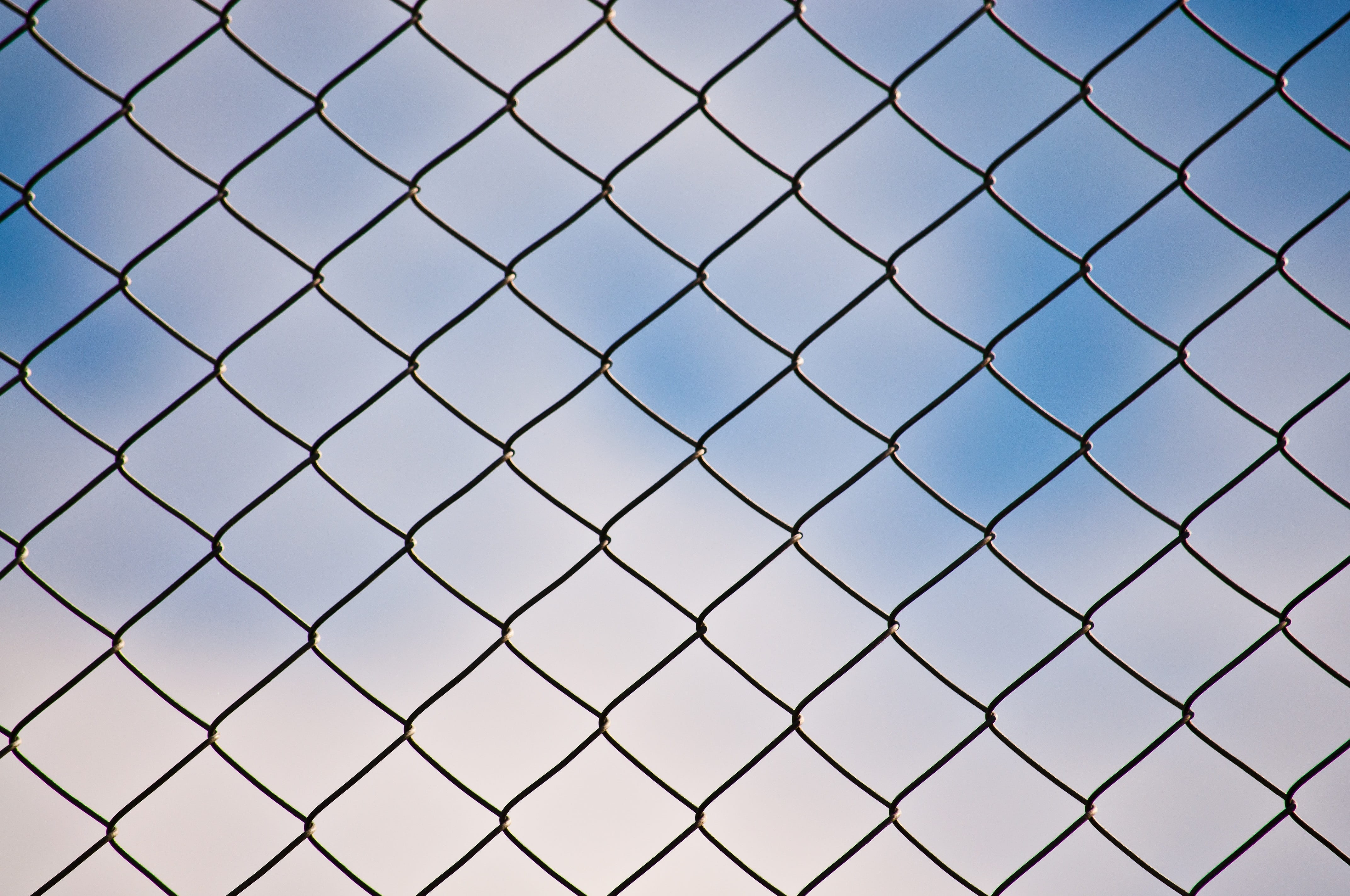 crisscross, texture, day, metal, safety, backgrounds, repetition, full frame, web, fence, grid, lock, background, no people, prison, barrier, abstract, HD Wallpaper