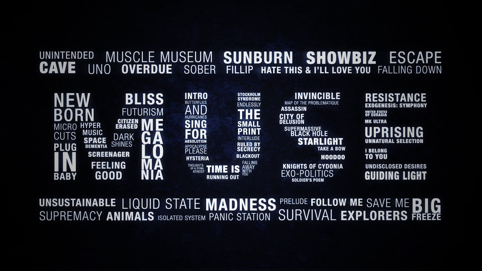 Band (Music), Muse (Band), 1080P, Black and White, Word, Typography, Muse, Music, HD Wallpaper
