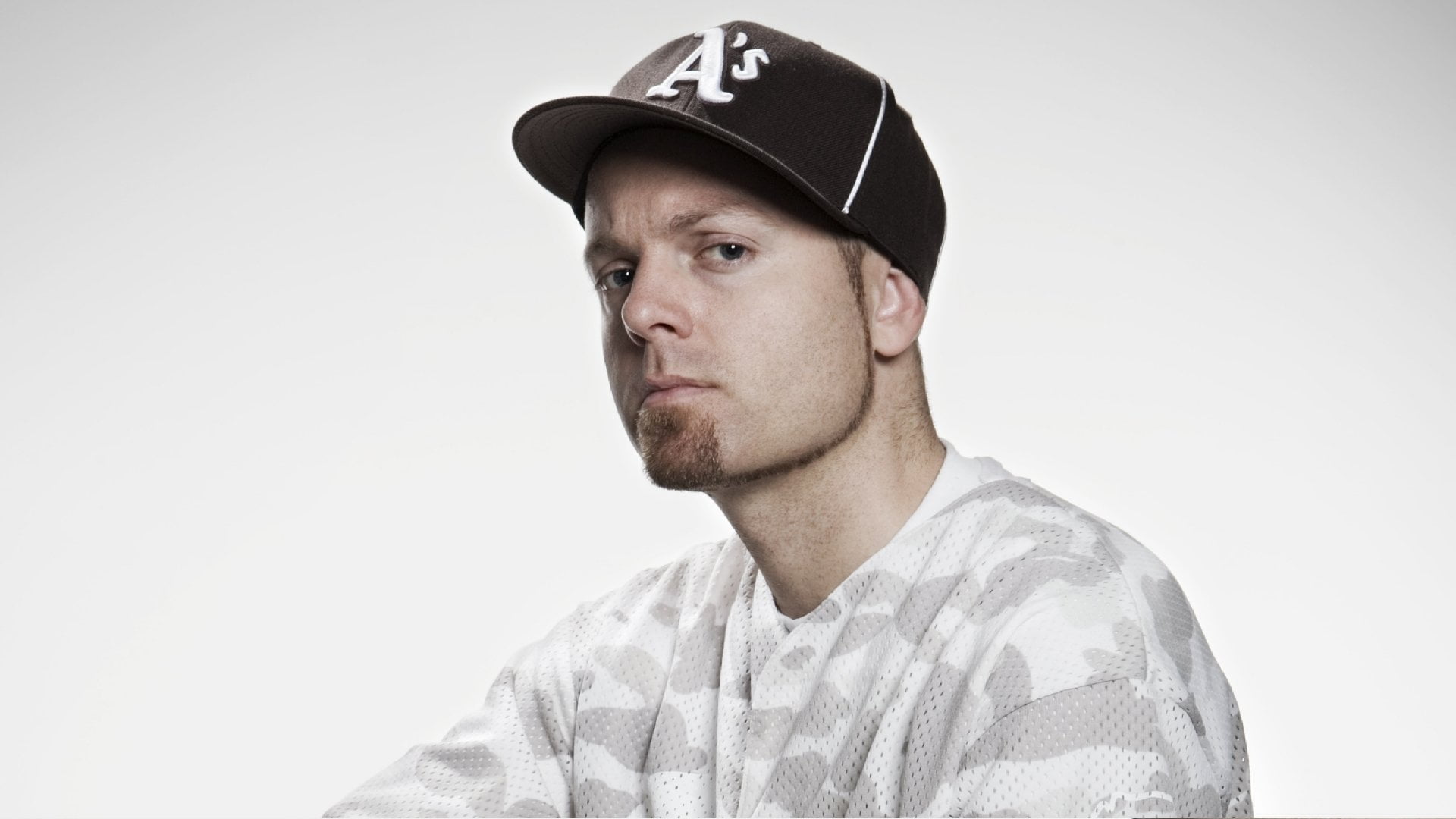 serious, headshot, clothing, Dj Shadow, studio shot, looking, white background, portrait, young adult, uniform, contemplation, front view, indoors, hat, HD Wallpaper