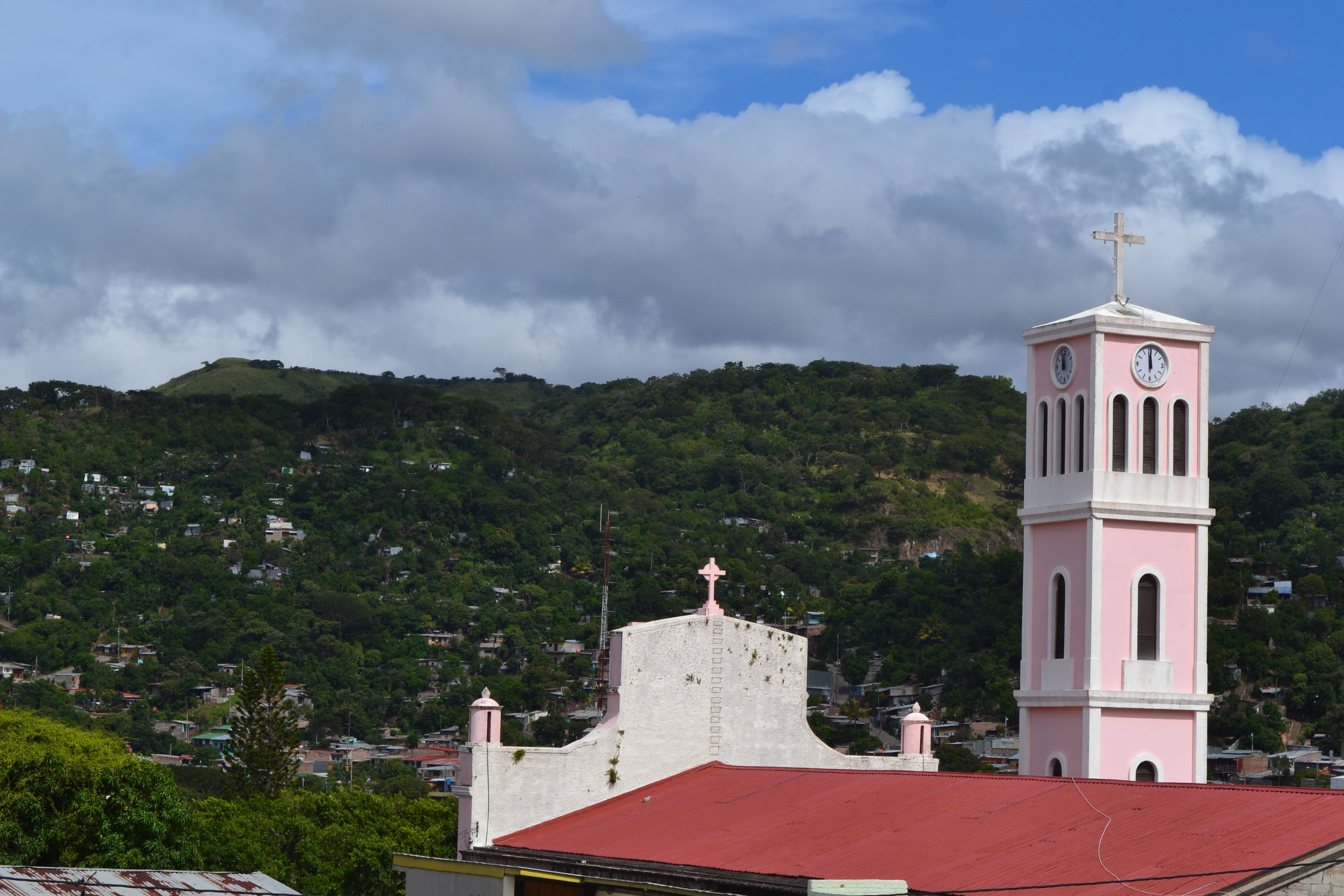 matagalpa, nicaragua, day, tree, sky, plant, place of worship, cross, no people, belief, building, 4K, built structure, building exterior, tower, outdoors, HD Wallpaper