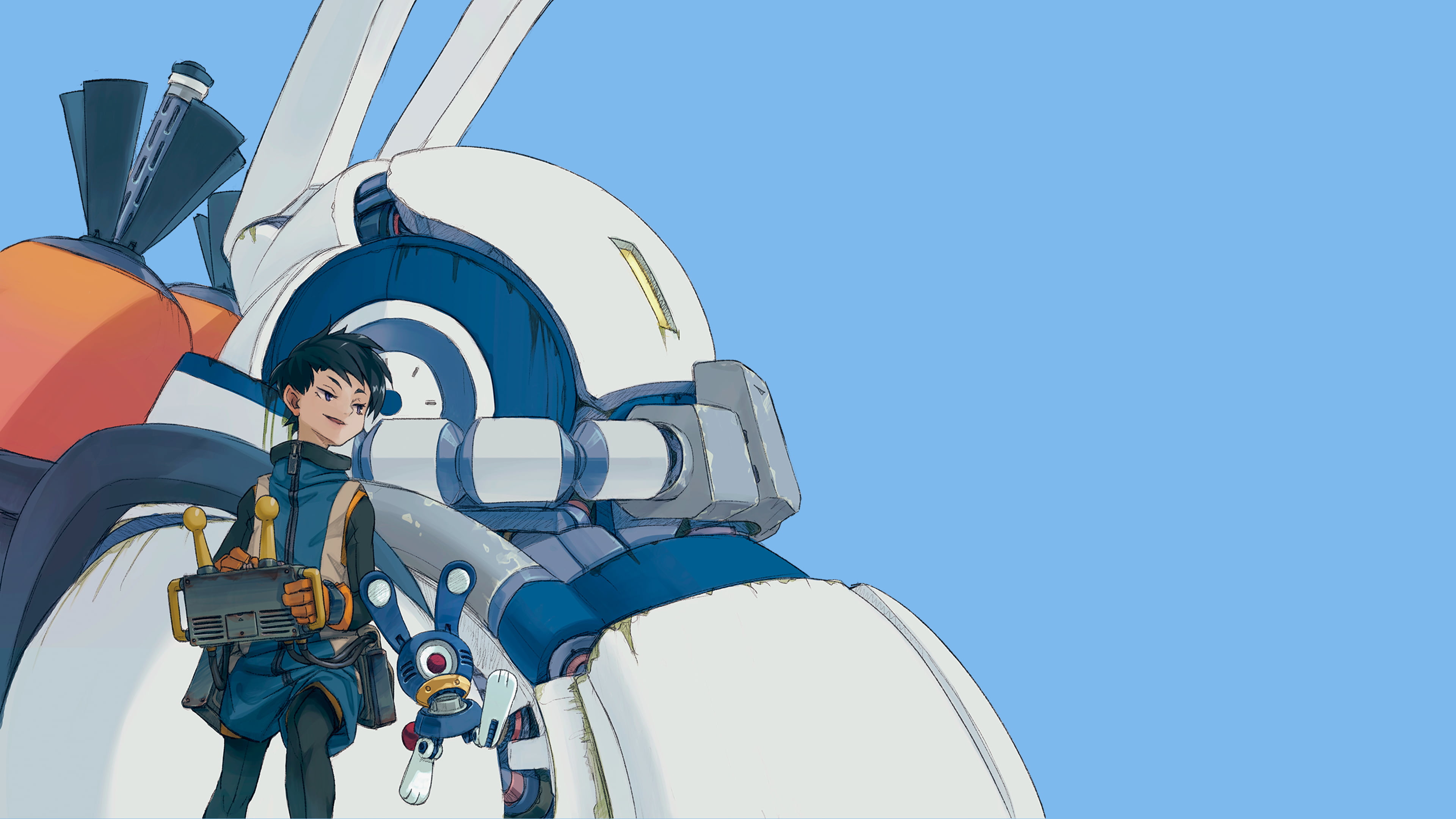 hardcore, album covers, pilot, short hair, robot, mech, 4K, cover art, bunny ears, robotic, rabbits, HD Wallpaper