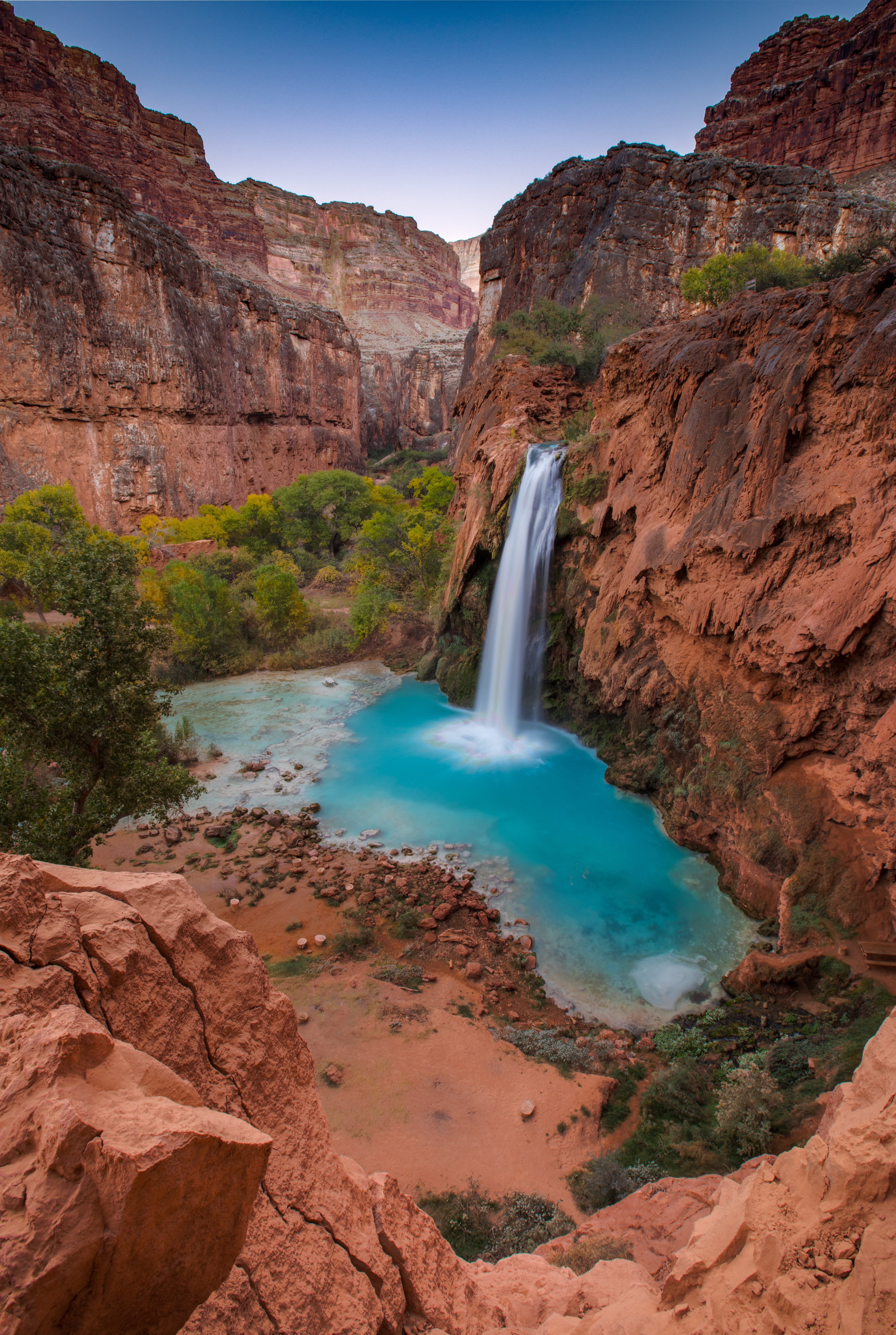 falling, water, power in nature, stream, rock - Object, forest, travel, 5K, national Landmark, no People, waterfalls, travel Destinations, rock formation, Phone HD Wallpaper