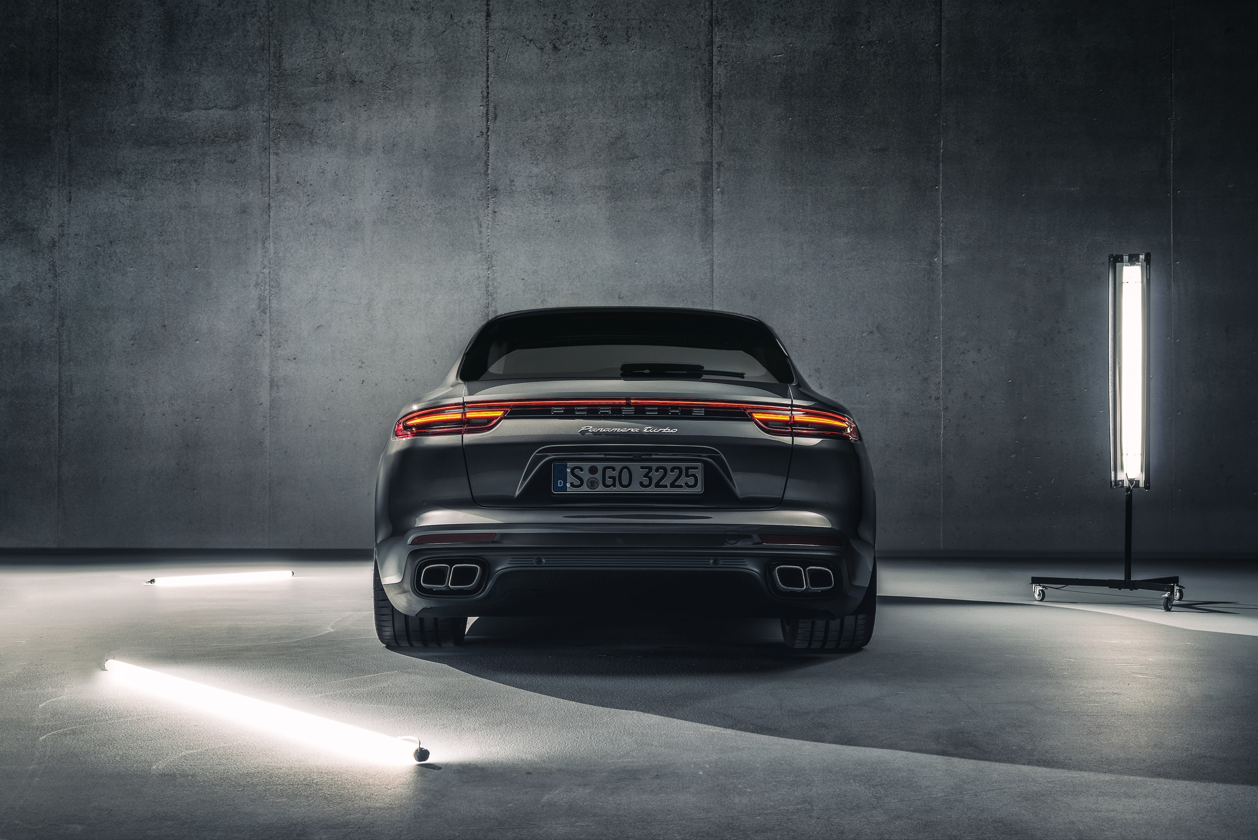 wall - building feature, 4K, 2018, communication, land vehicle, motor vehicle, motion, city, no people, lifestyles, text, Porsche Panamera Turbo Sport Turismo, HD Wallpaper