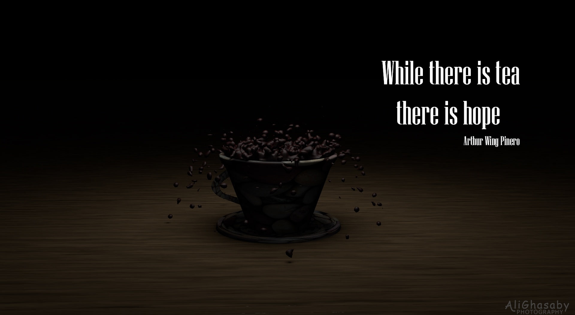 dark, text, black background, studio shot, table, still life, ali, close-up, roasted coffee bean, drink, ghasaby, copy space, communication, photogeraphy, HD Wallpaper